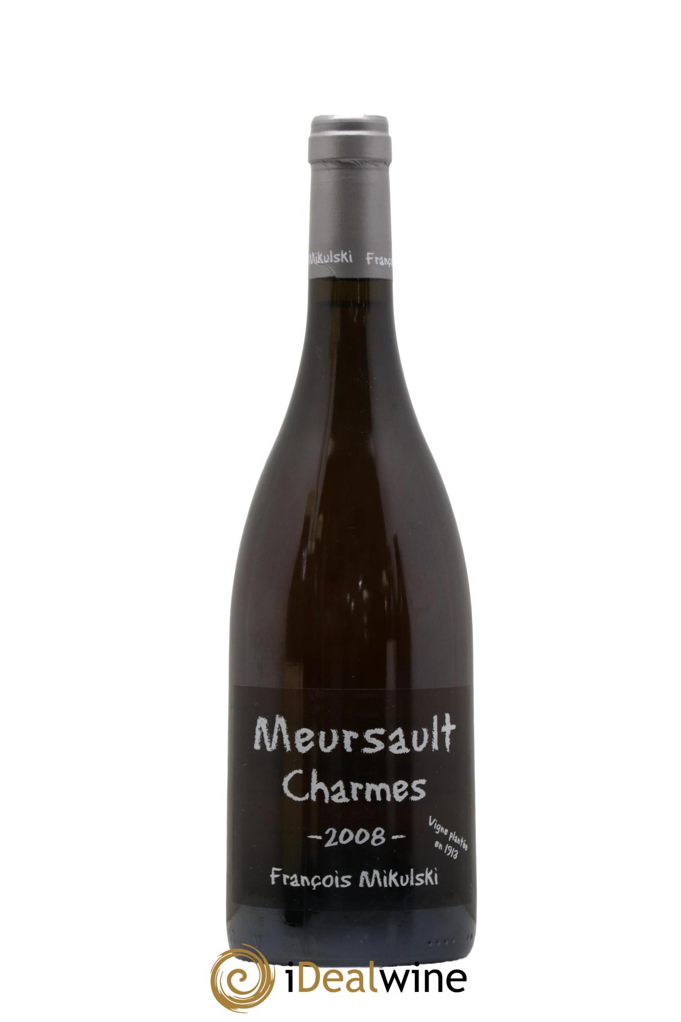 Meursault 1er Cru Charmes François Mikulski 2008 - Lot de 1 bouteille - 0