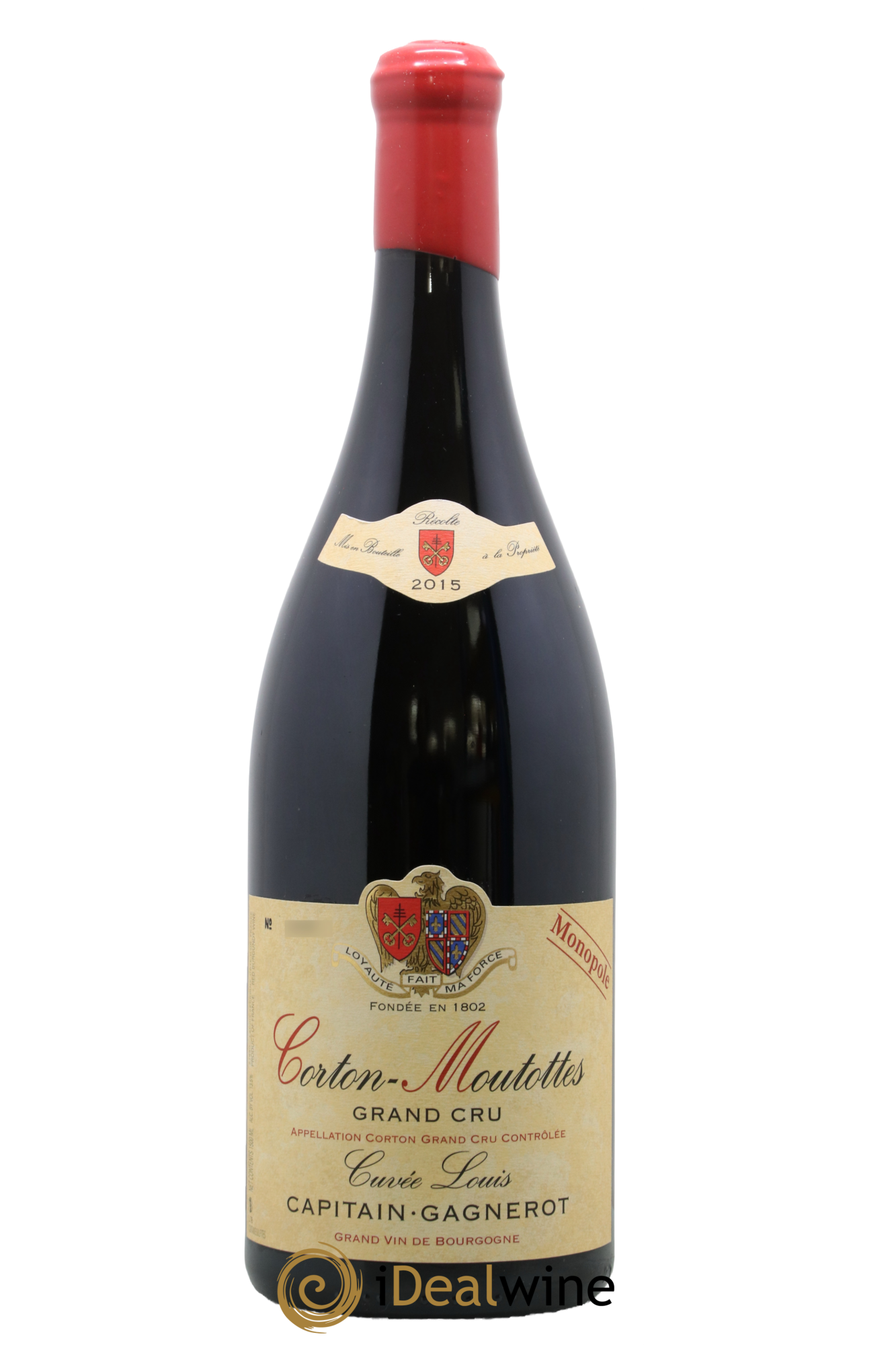 Corton Grand Cru Moutottes Cuvée Louis Capitain-Gagnerot 2015 - Lot de 1 magnum - 0