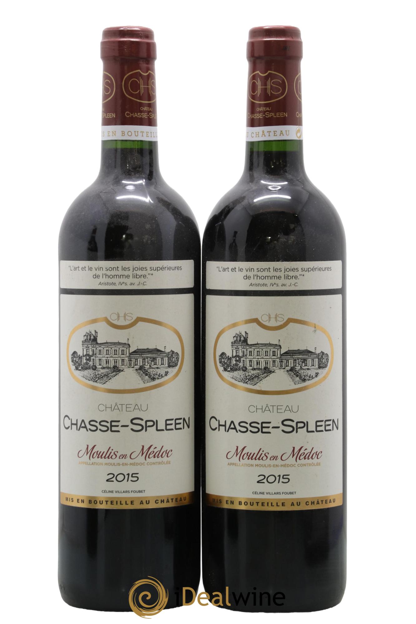 Château Chasse Spleen 2015 - Lot de 2 bouteilles - 0