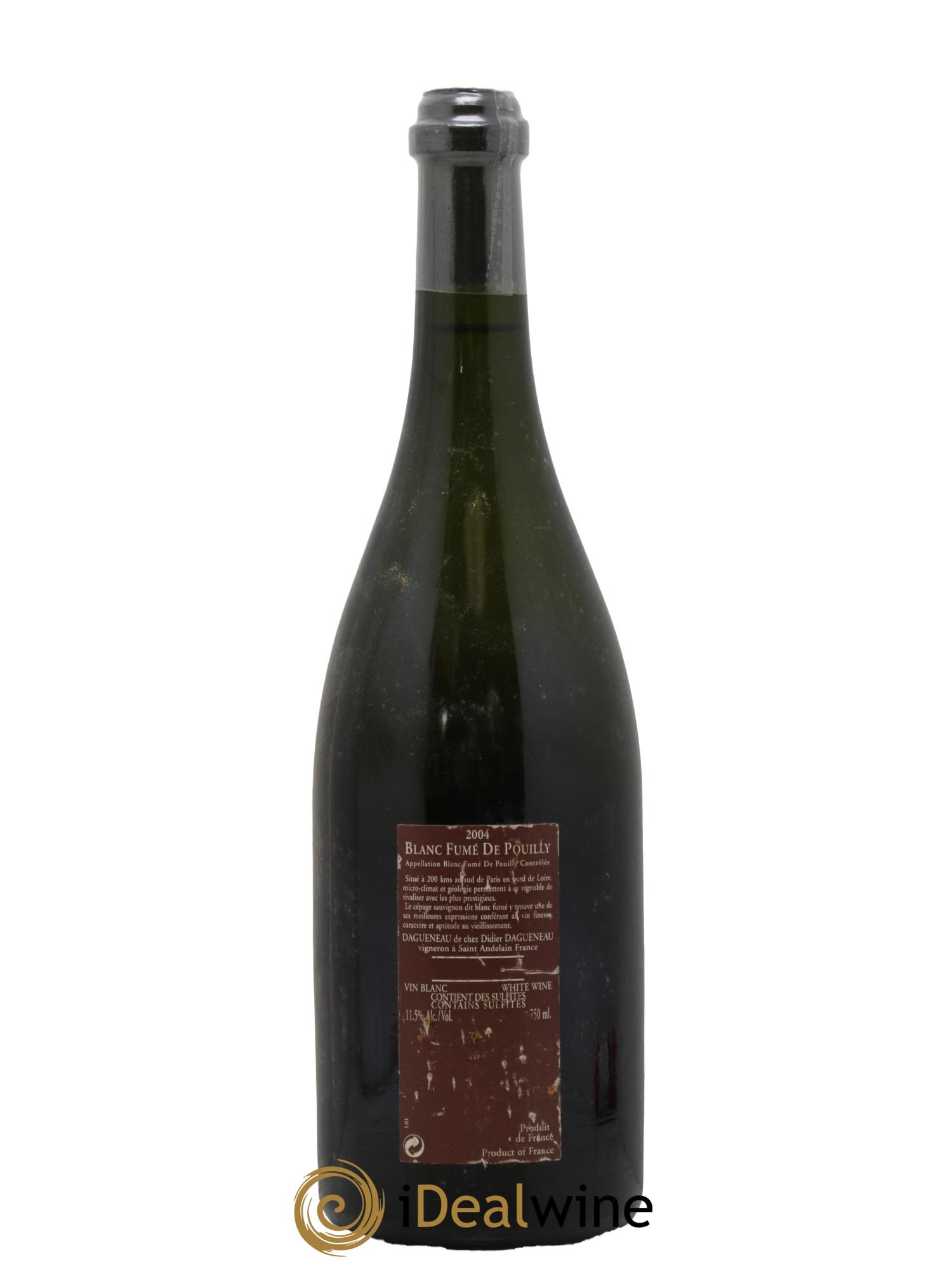 Vin de France (anciennement Pouilly-Fumé) Pur Sang Dagueneau (Domaine Didier - Louis-Benjamin) 2004 - Lot de 1 bouteille - 1