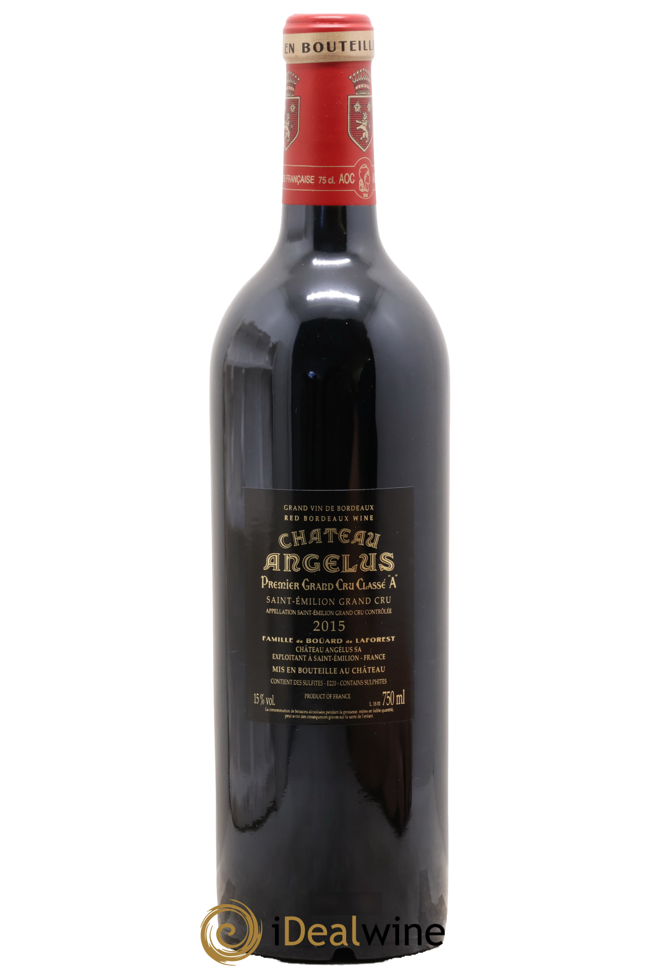 Château Angélus 1er Grand Cru Classé A 2015 - Lot de 1 bouteille - 1