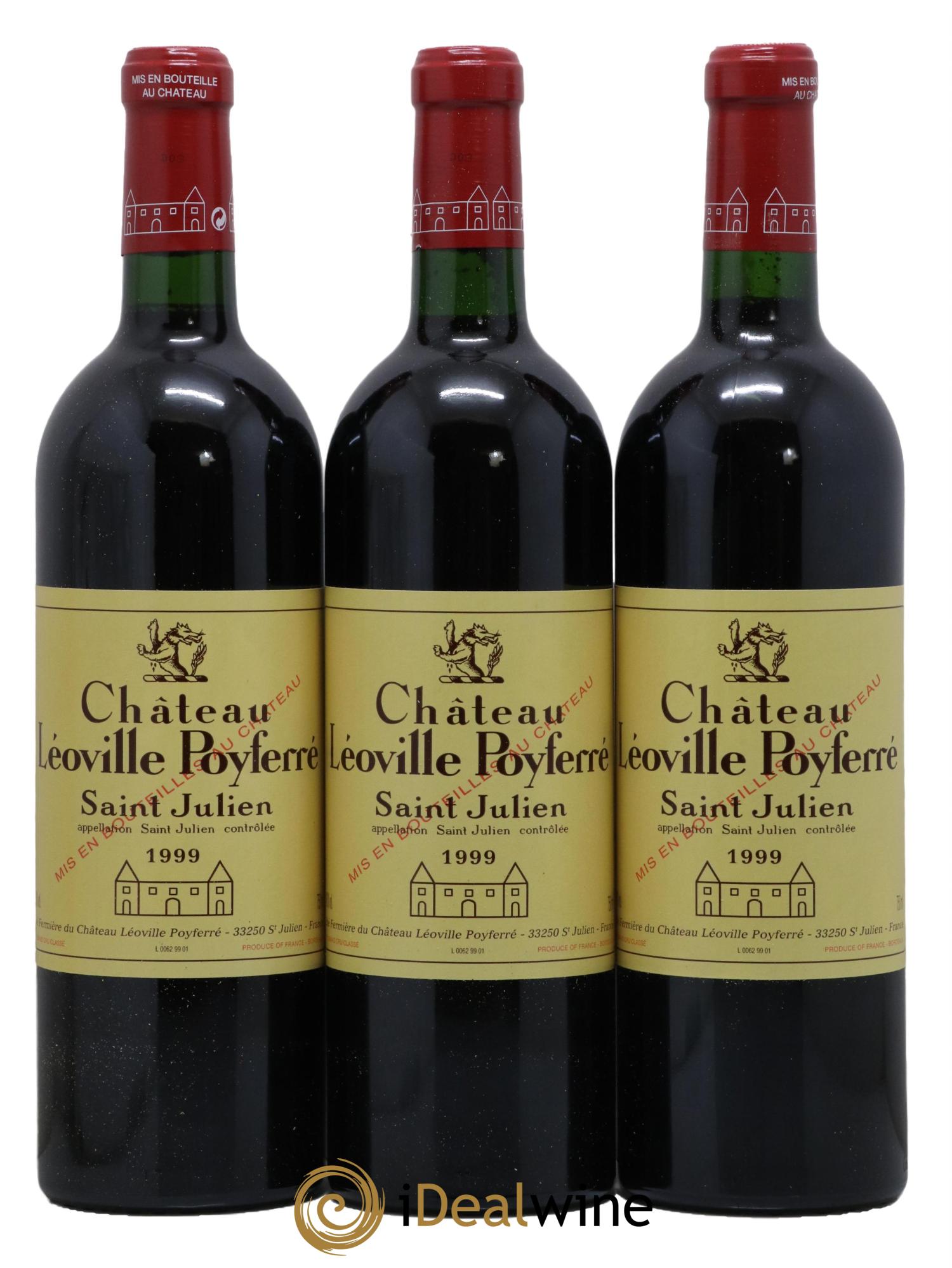 Château Léoville Poyferré 2ème Grand Cru Classé 1999 - Lot de 3 bouteilles - 0