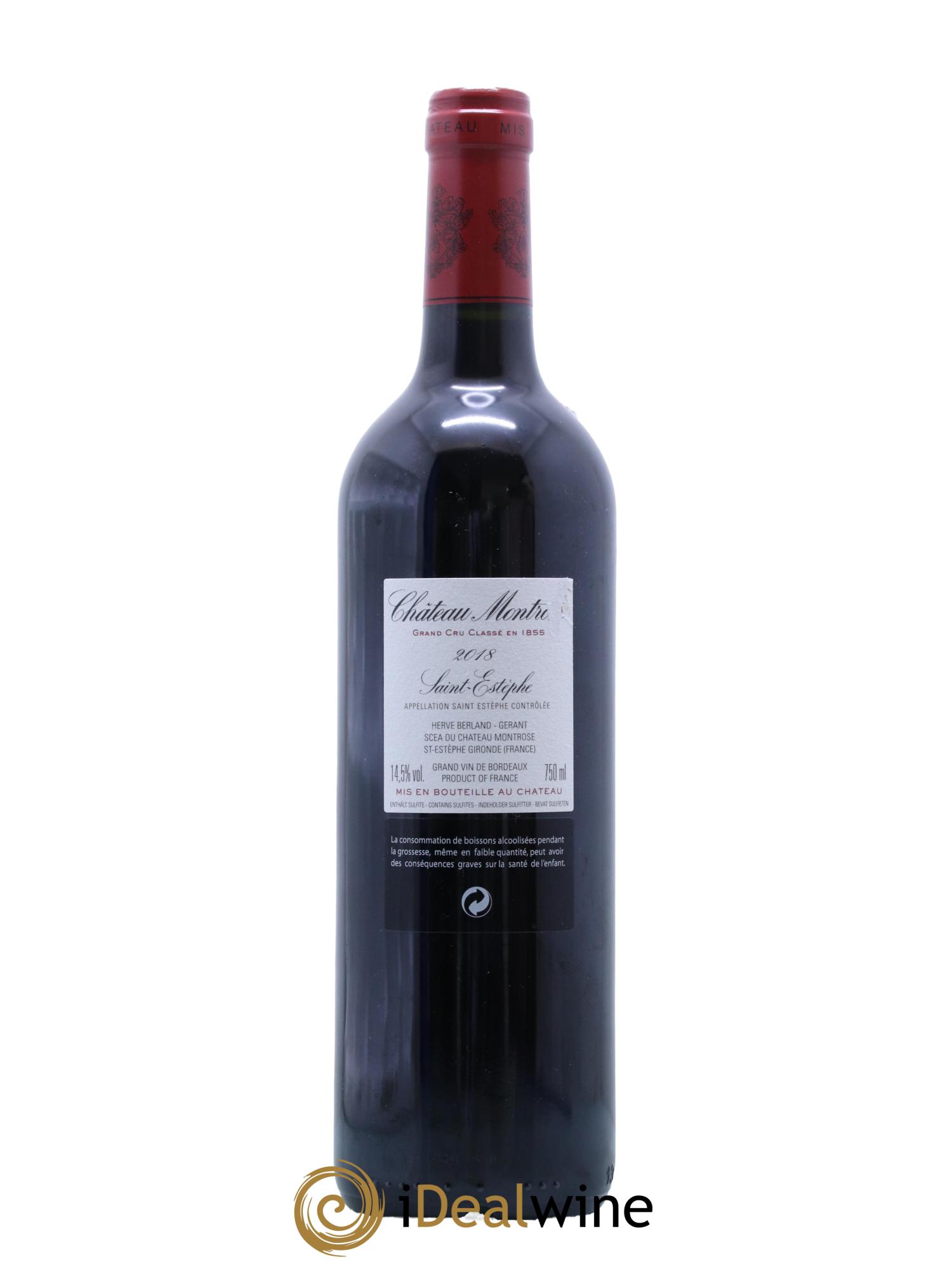 Château Montrose 2ème Grand Cru Classé 2018 - Lot de 1 bouteille - 1