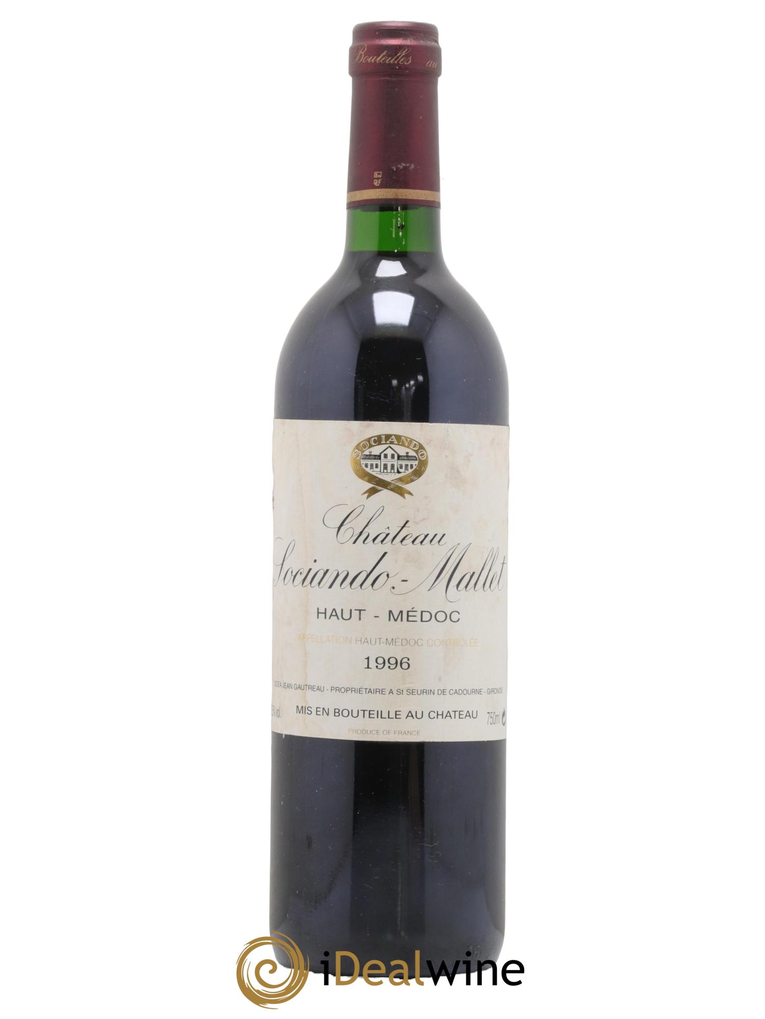 Château Sociando Mallet 1996 - Lotto di 1 bottiglia - 0