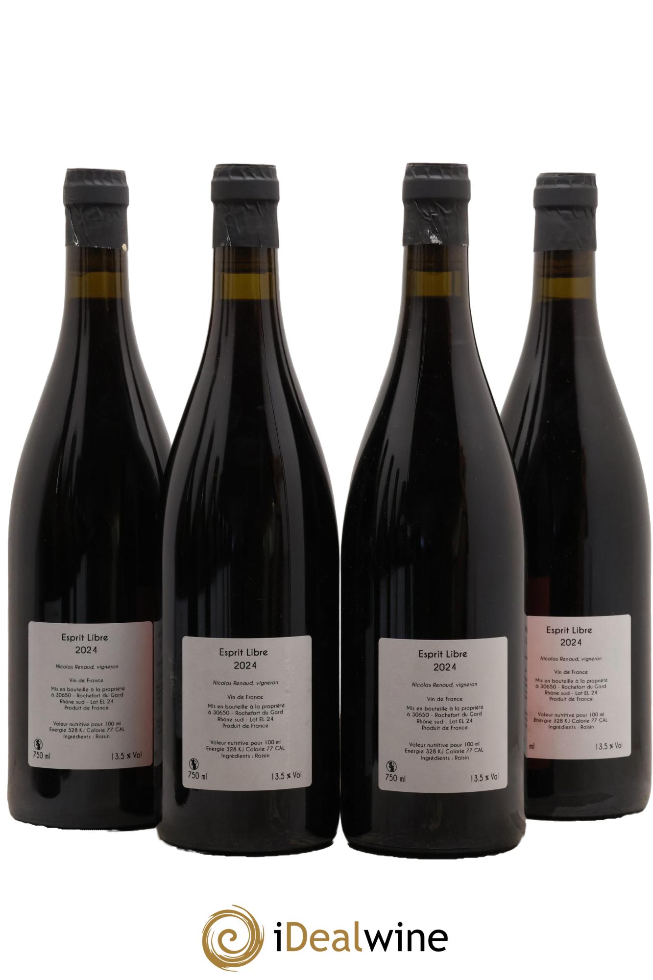 Vin de France Esprit Libre Clos des Grillons 2024 - Lot of 4 bottles - 1