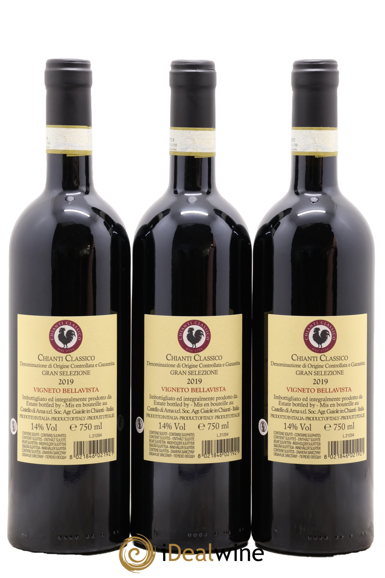 Chianti Classico DOCG Gran Selezione Vigneto Bellavista Castello di Ama 2019 - Lot de 3 bouteilles - 1