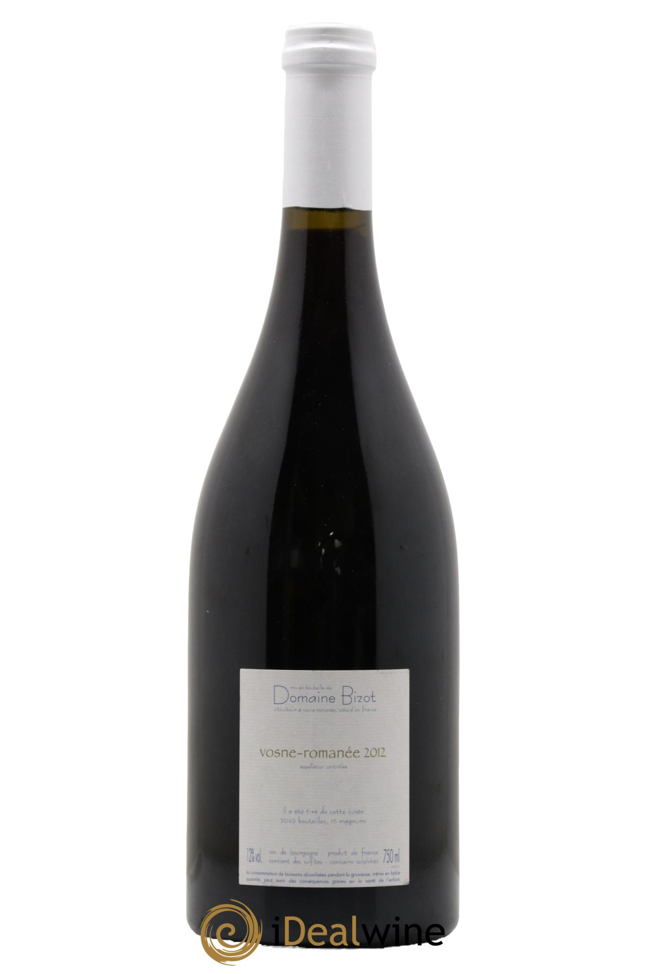 Vosne-Romanée Bizot (Domaine) 2012 - Lotto di 1 bottiglia - 1