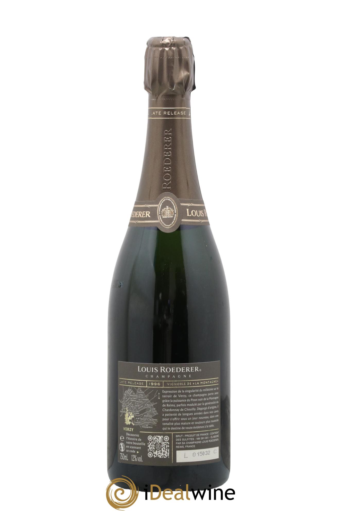 Late Release Louis Roederer 1996 - Lot of 1 bottle - 2