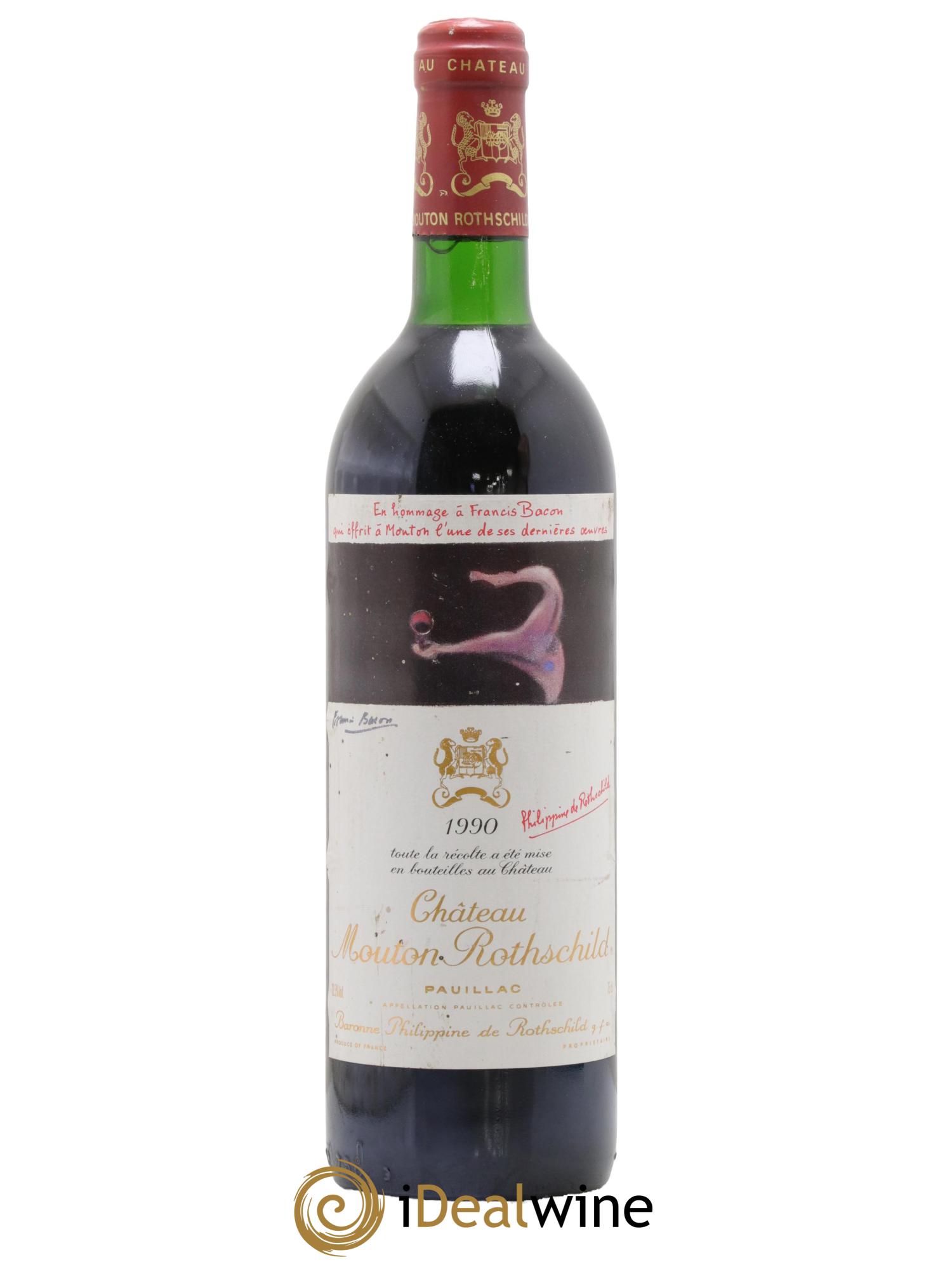 Château Mouton Rothschild 1er Grand Cru Classé 1990 - Lot de 1 bouteille - 0