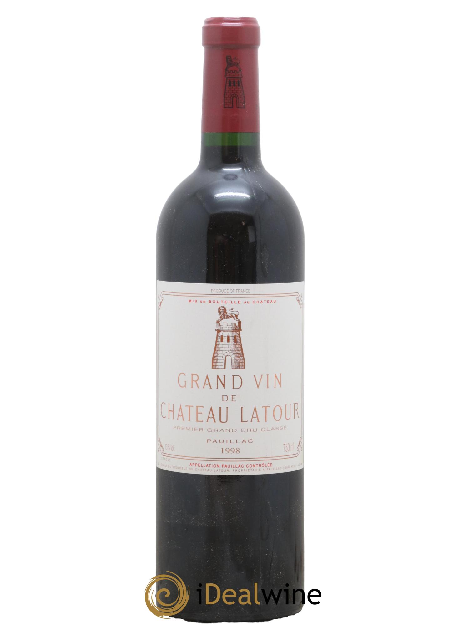 Château Latour 1er Grand Cru Classé 1998 - Lot de 1 bouteille - 0