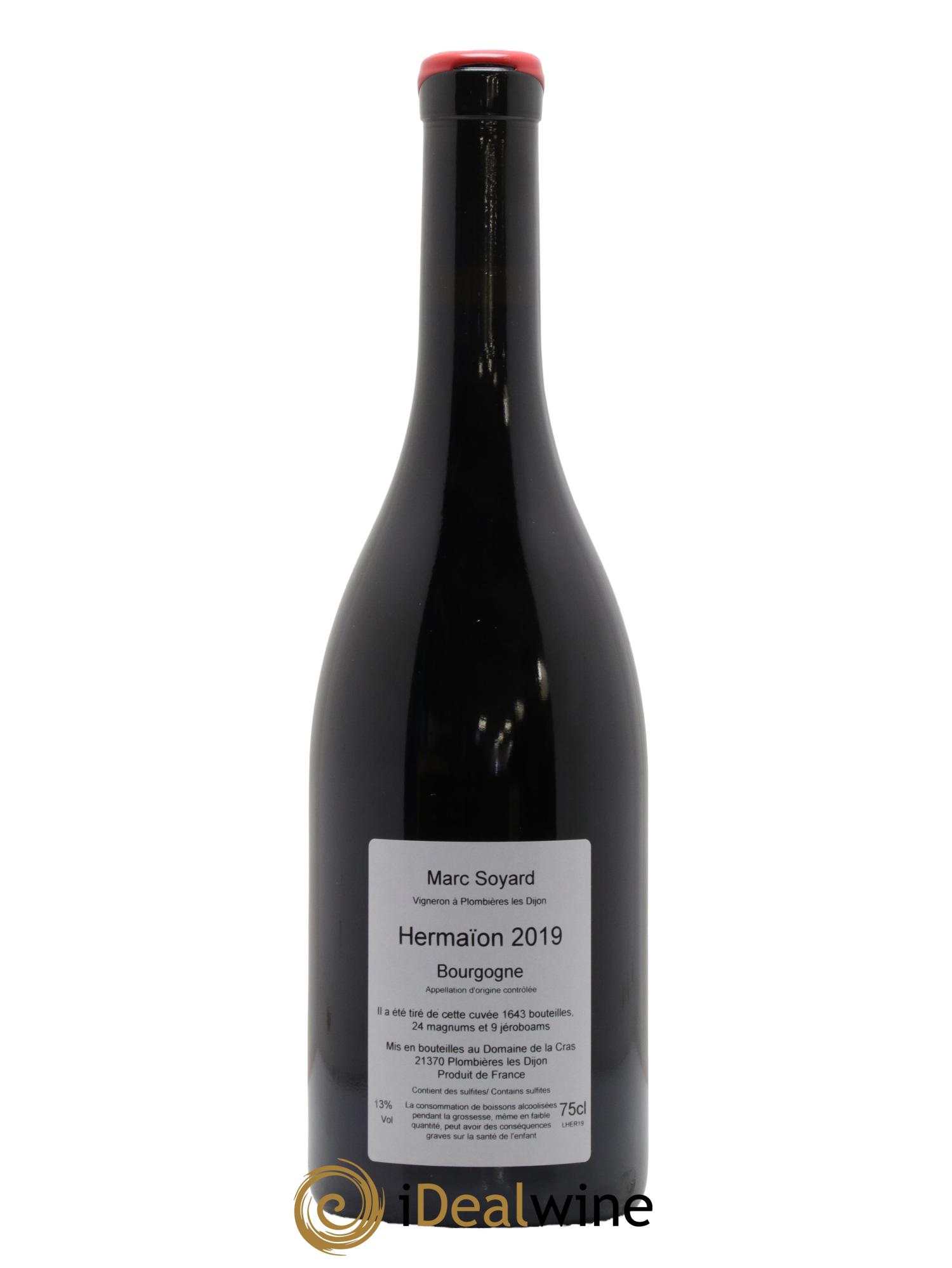 Bourgogne Hermaion Domaine de la Cras - Marc Soyard 2019 - Lot de 1 bouteille - 1