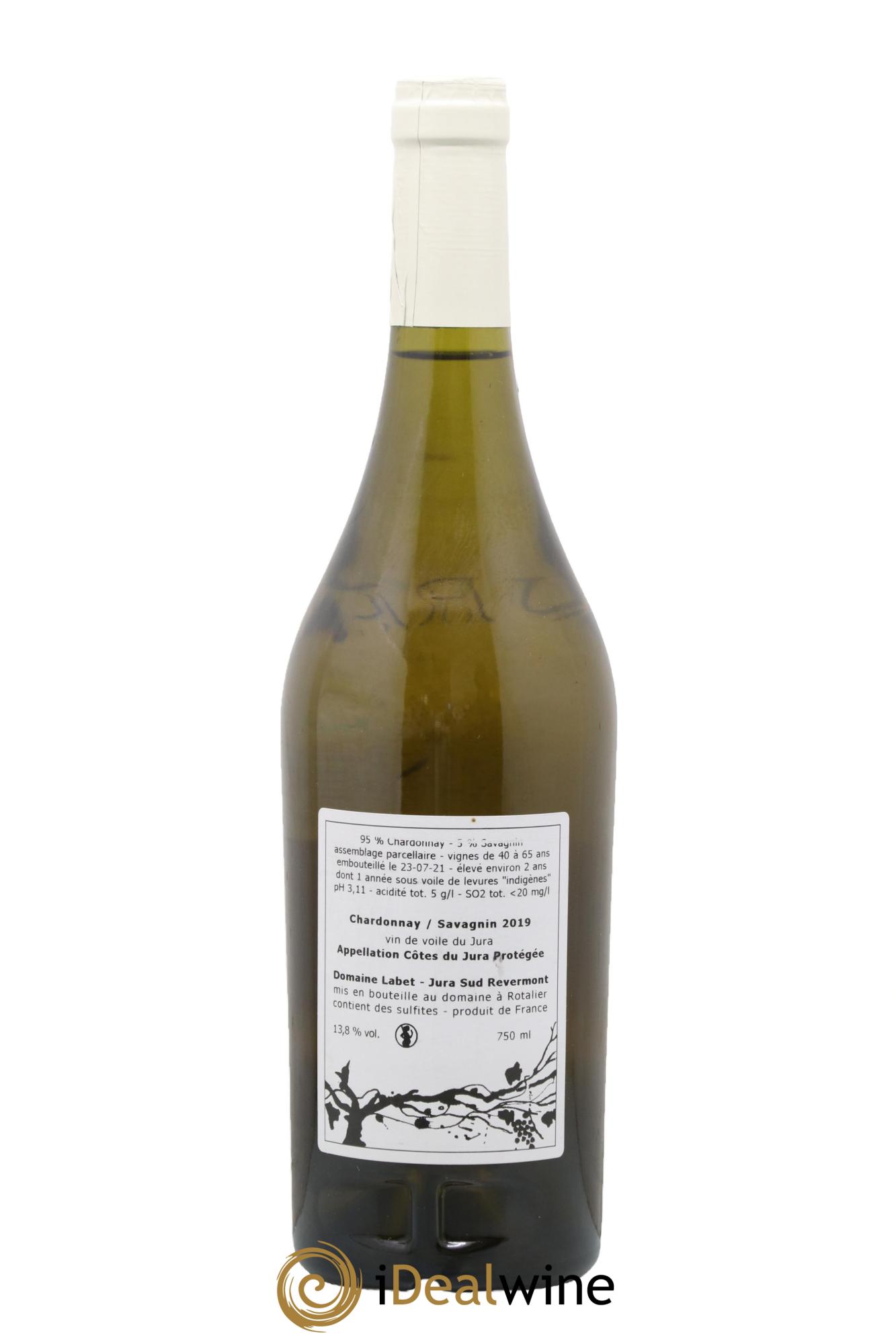 Côtes du Jura Vin de Voile Chardonnay-Savagnin cuvée de garde Romain - Julien  - Charline Labet 2019 - Lot of 1 bottle - 1
