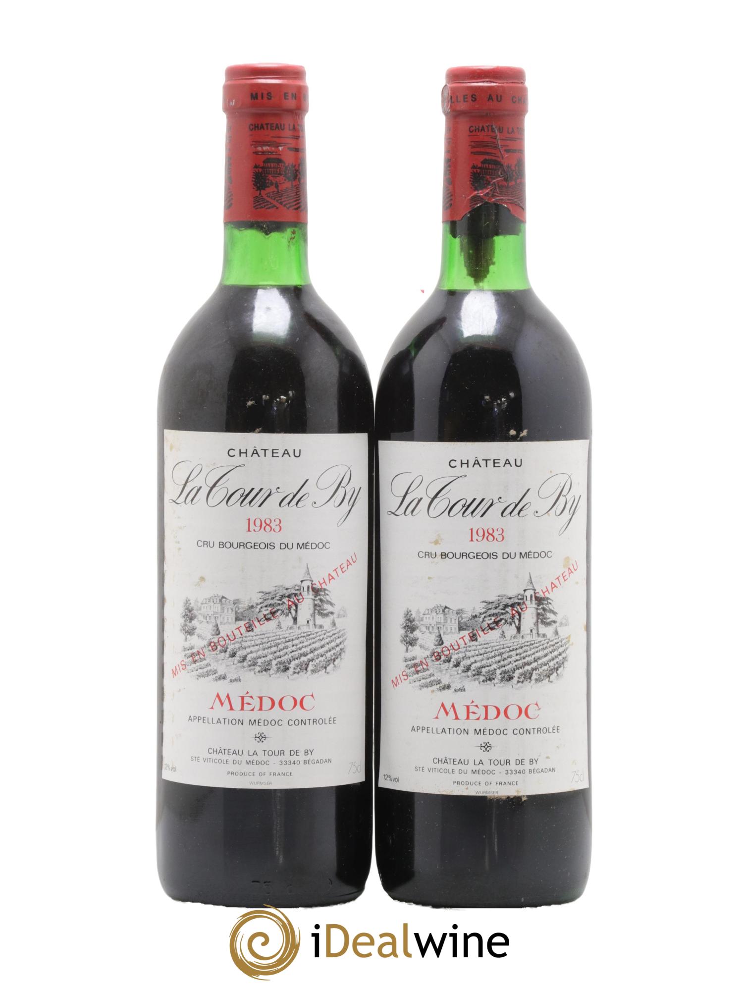 Château La Tour de By Cru Bourgeois 1983 - Lot de 2 bouteilles - 0