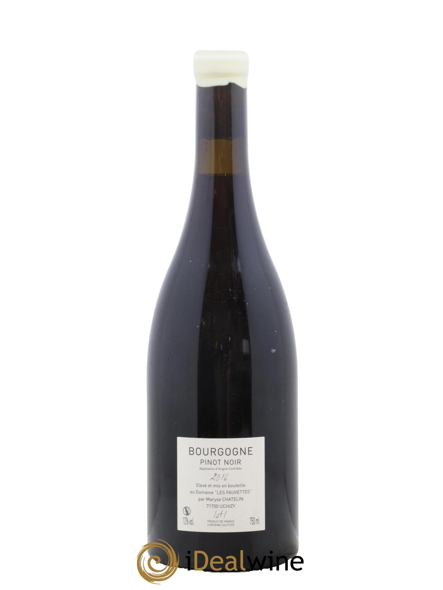 Bourgogne "De l'Aube à l'Aube" Pinot Noir Maryse Chatelain Domaine Des Fauvettes 2016 - Lot de 1 bouteille - 1