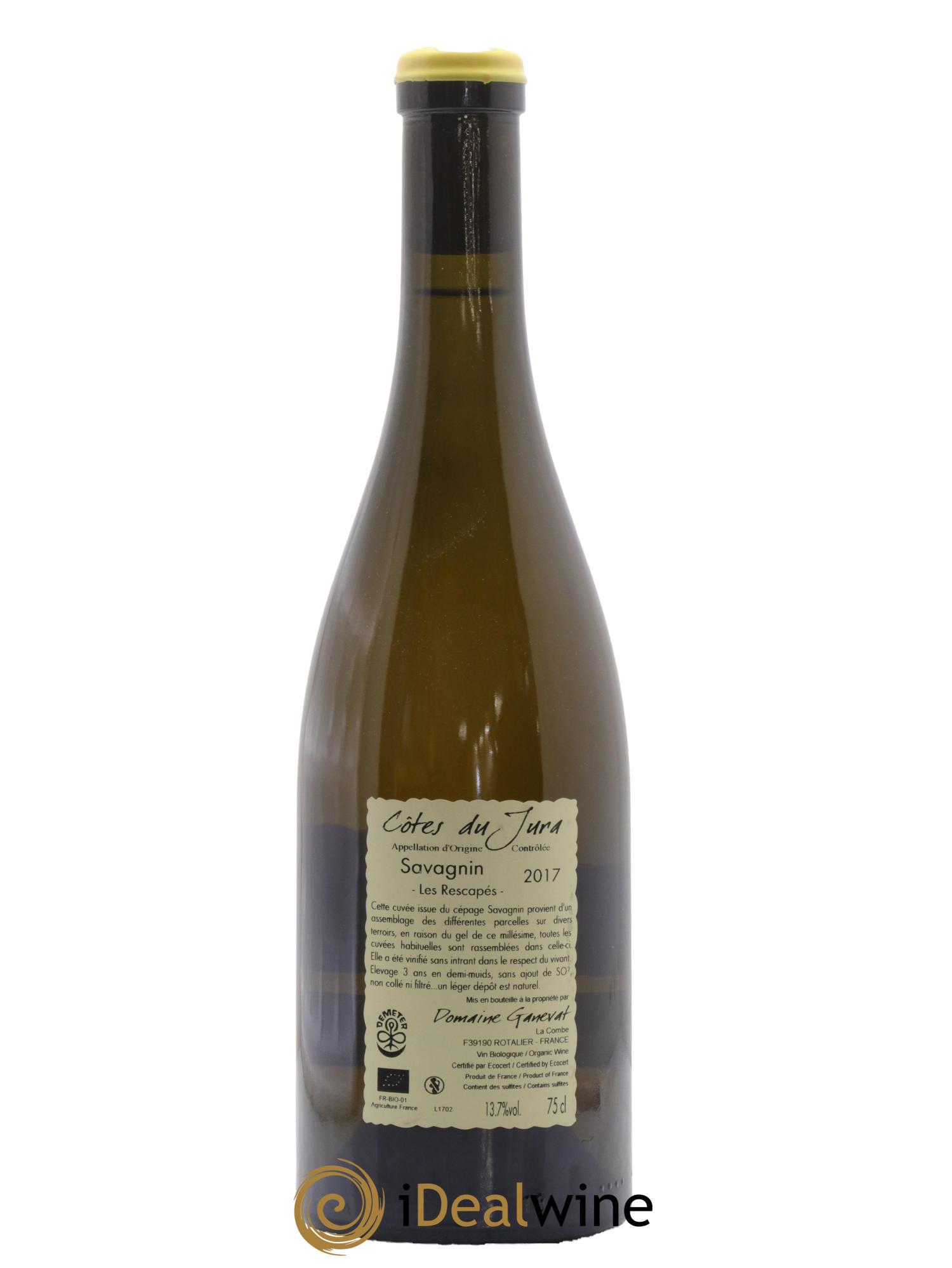 Côtes du Jura Savagnin Les Rescapés Jean-François Ganevat (Domaine) 2017 - Lot of 1 bottle - 1