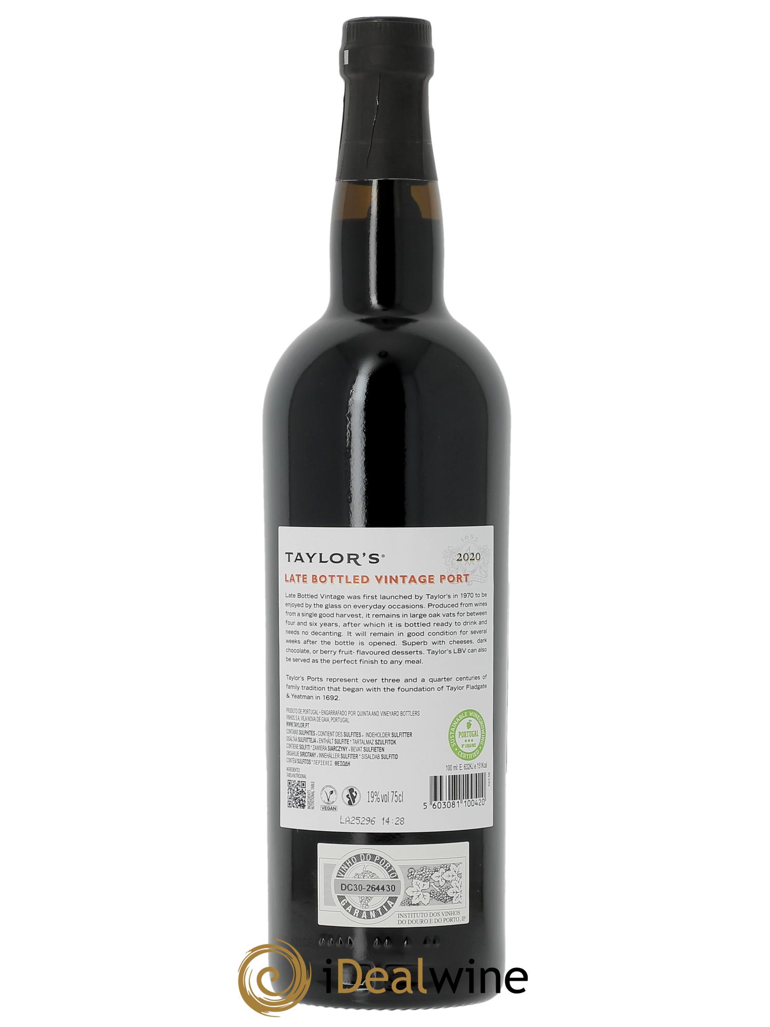 Porto Taylor's Late Bottled Vintage  2020 - Lot of 1 bottle - 1