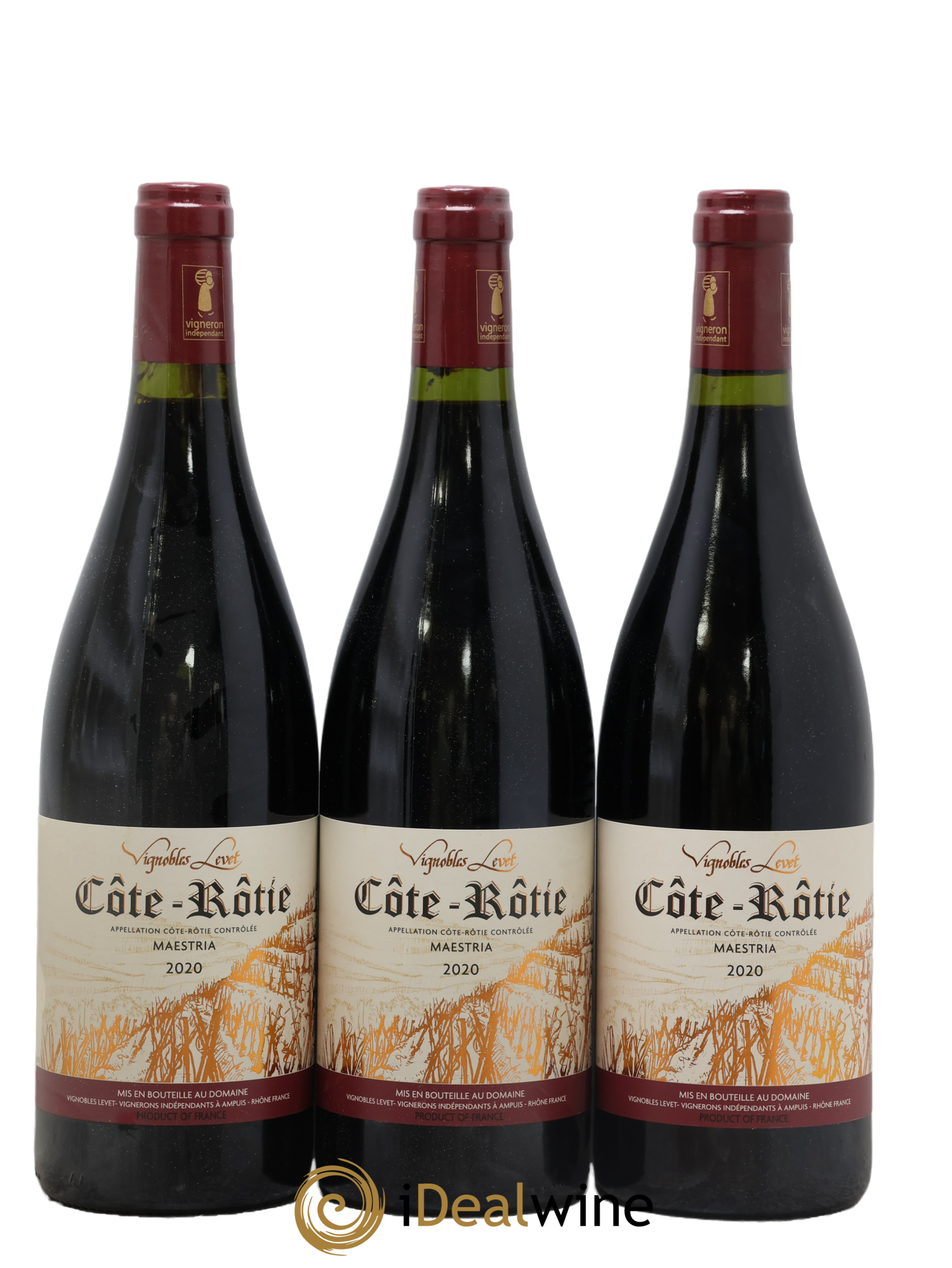 Côte-Rôtie Maestria Vignobles Levet 2020 - Lot de 3 bouteilles - 0