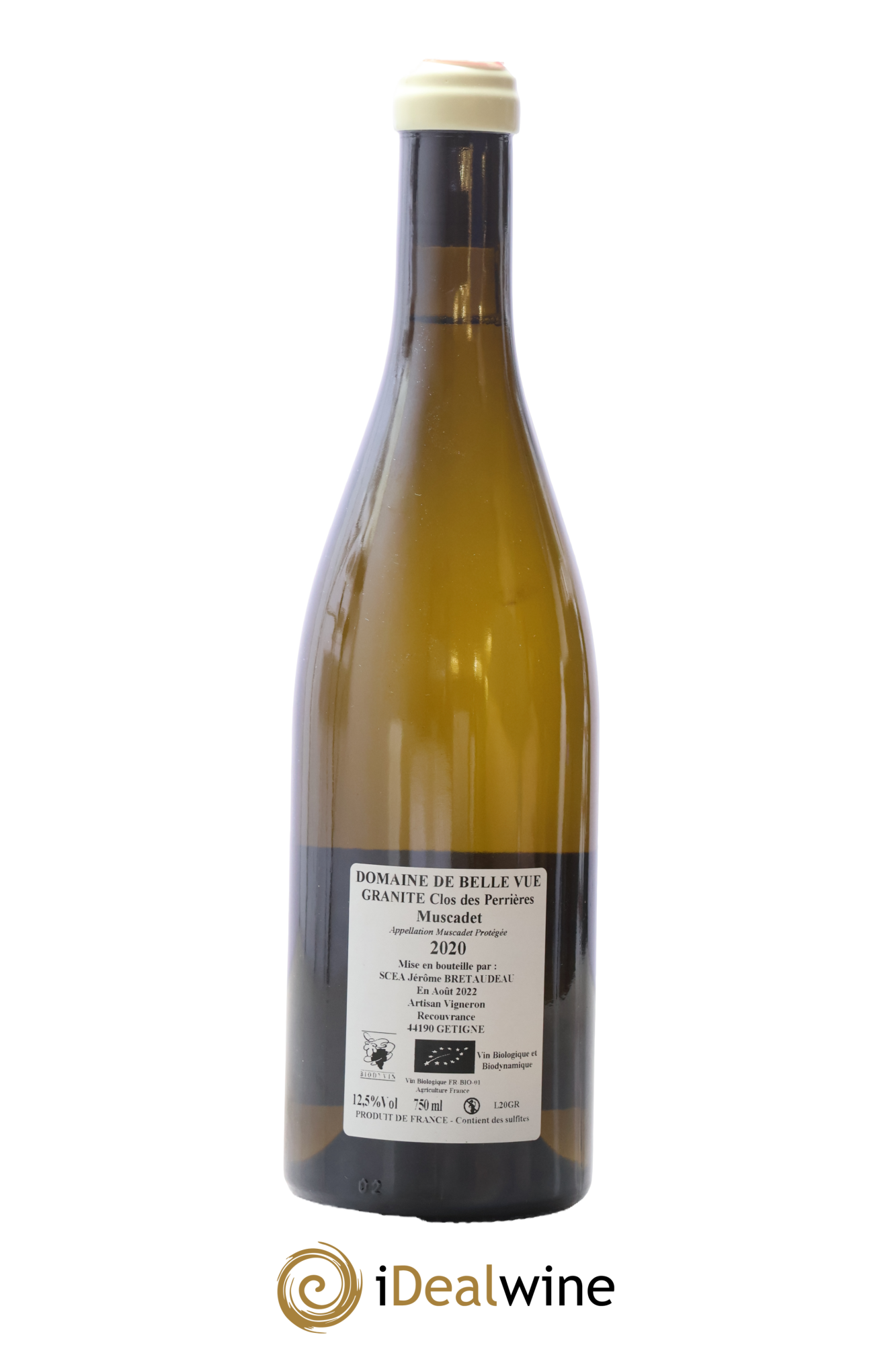 Muscadet-Sèvre-et-Maine Granite Clos des Perrières Jérôme Bretaudeau - Domaine de Bellevue 2020 - Lot de 1 bouteille - 1