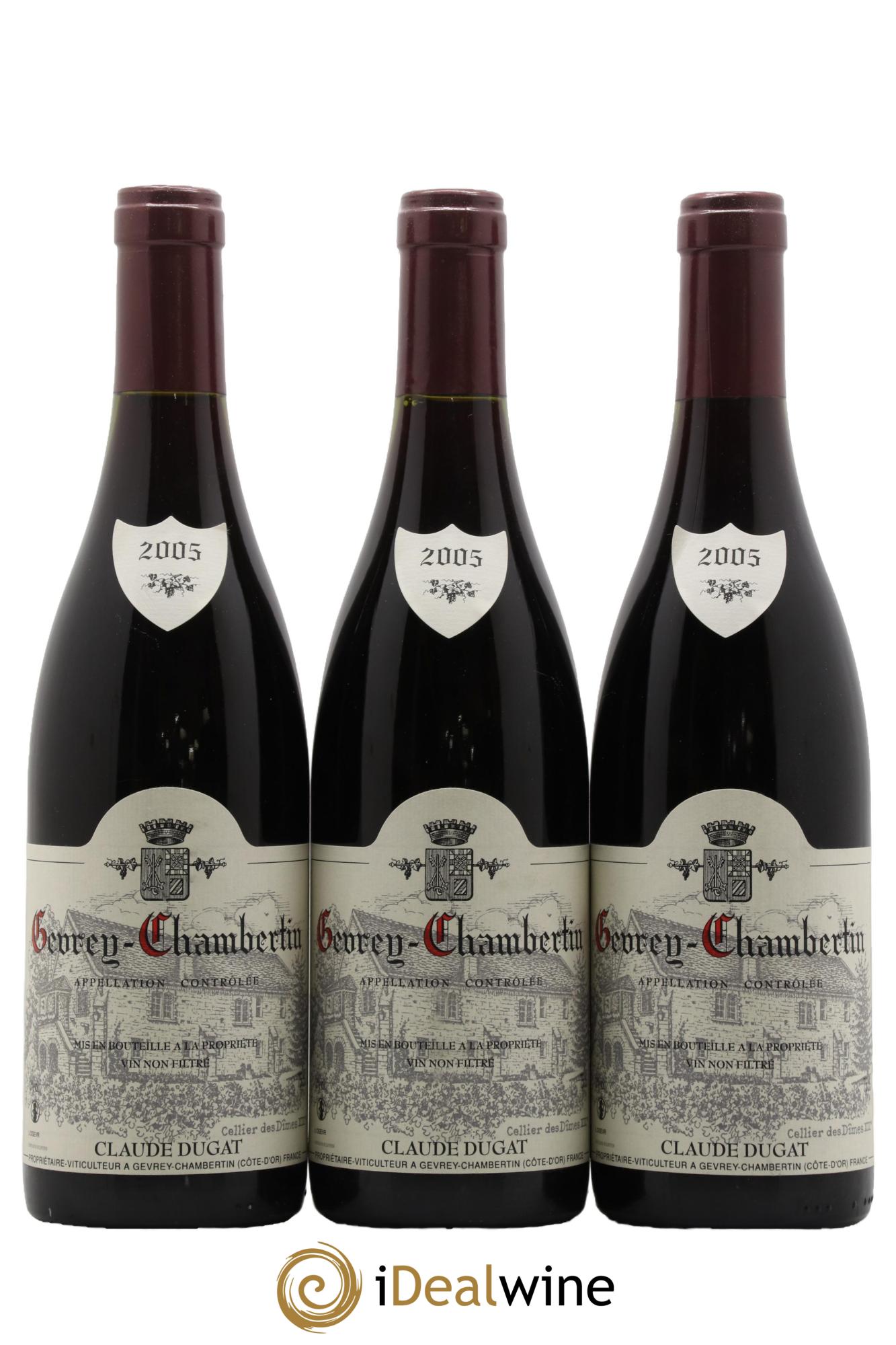 Gevrey-Chambertin Claude Dugat 2005 - Lot de 3 bouteilles - 0