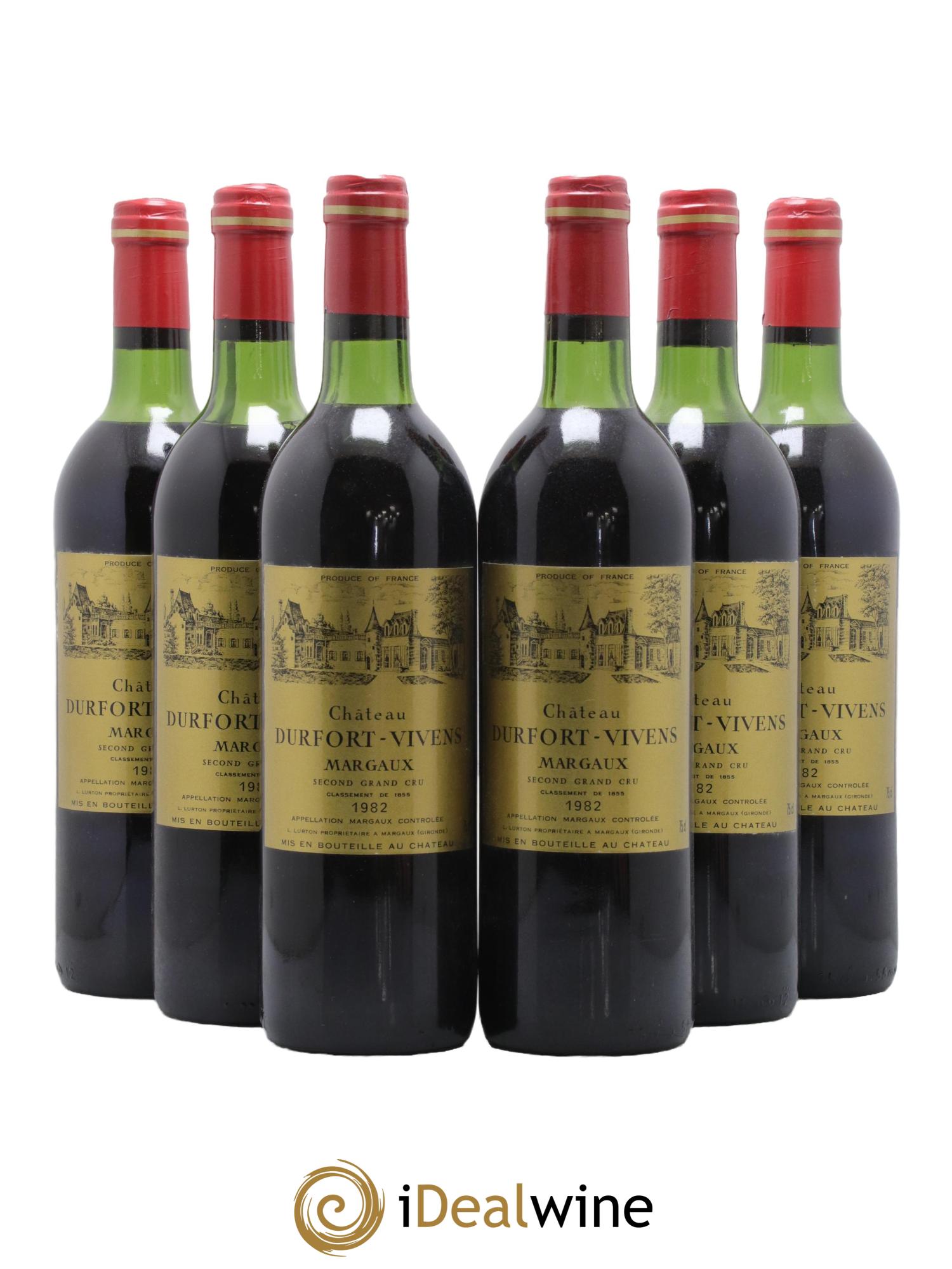 Château Durfort Vivens 2ème Grand Cru Classé 1982 - Lot de 6 bouteilles - 0