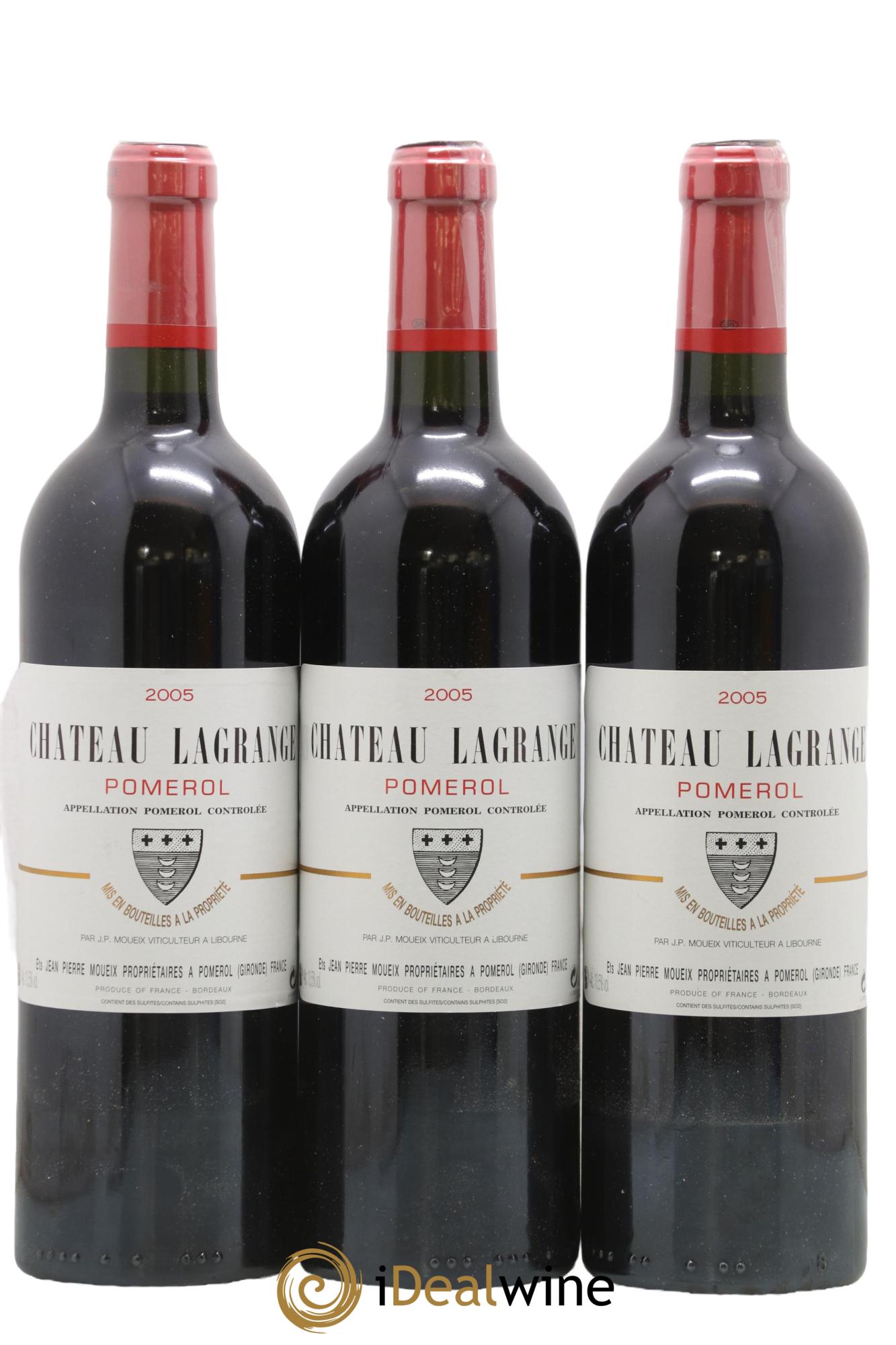 Château Lagrange à Pomerol 2005 - Lot of 3 bottles - 0