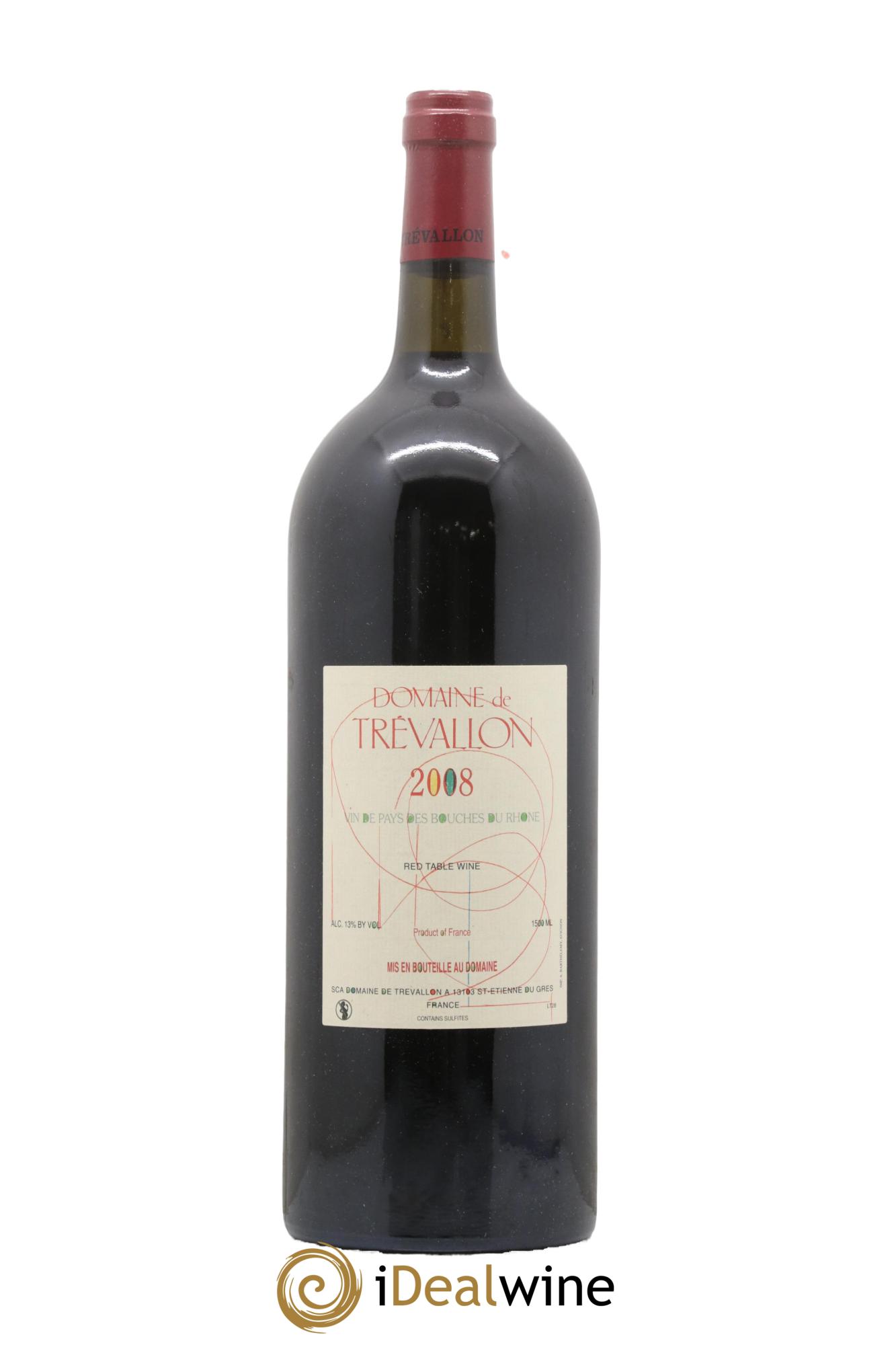 VDP Bouches du Rhône Trévallon (Domaine de) Eloi Dürrbach 2008 - Lot de 1 magnum - 0