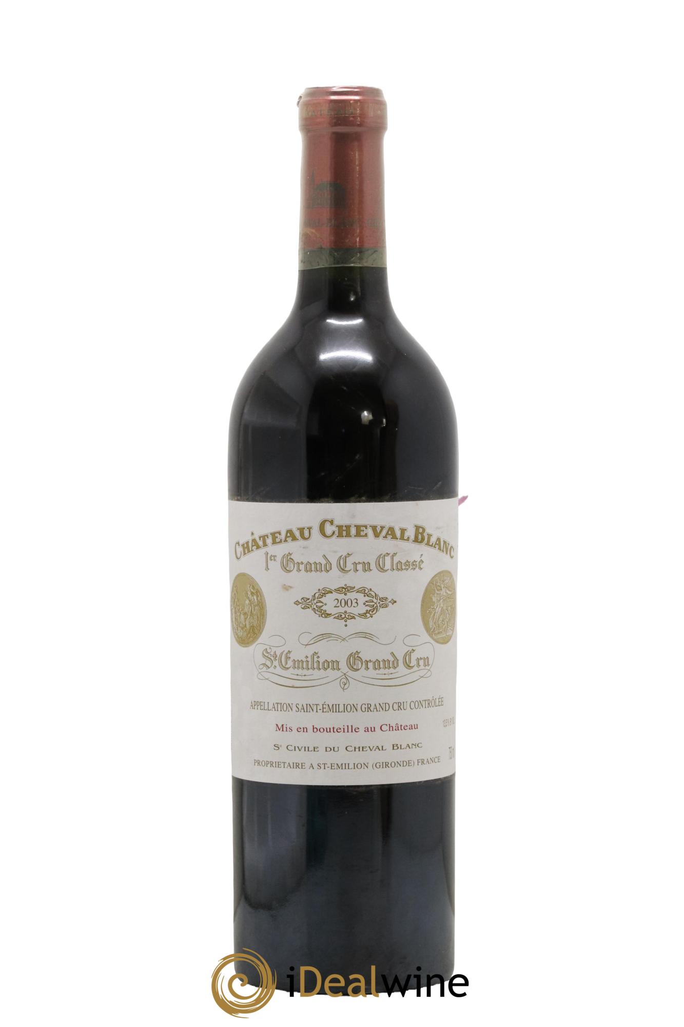 Château Cheval Blanc 1er Grand Cru Classé A 2003 - Lot de 1 bouteille - 0