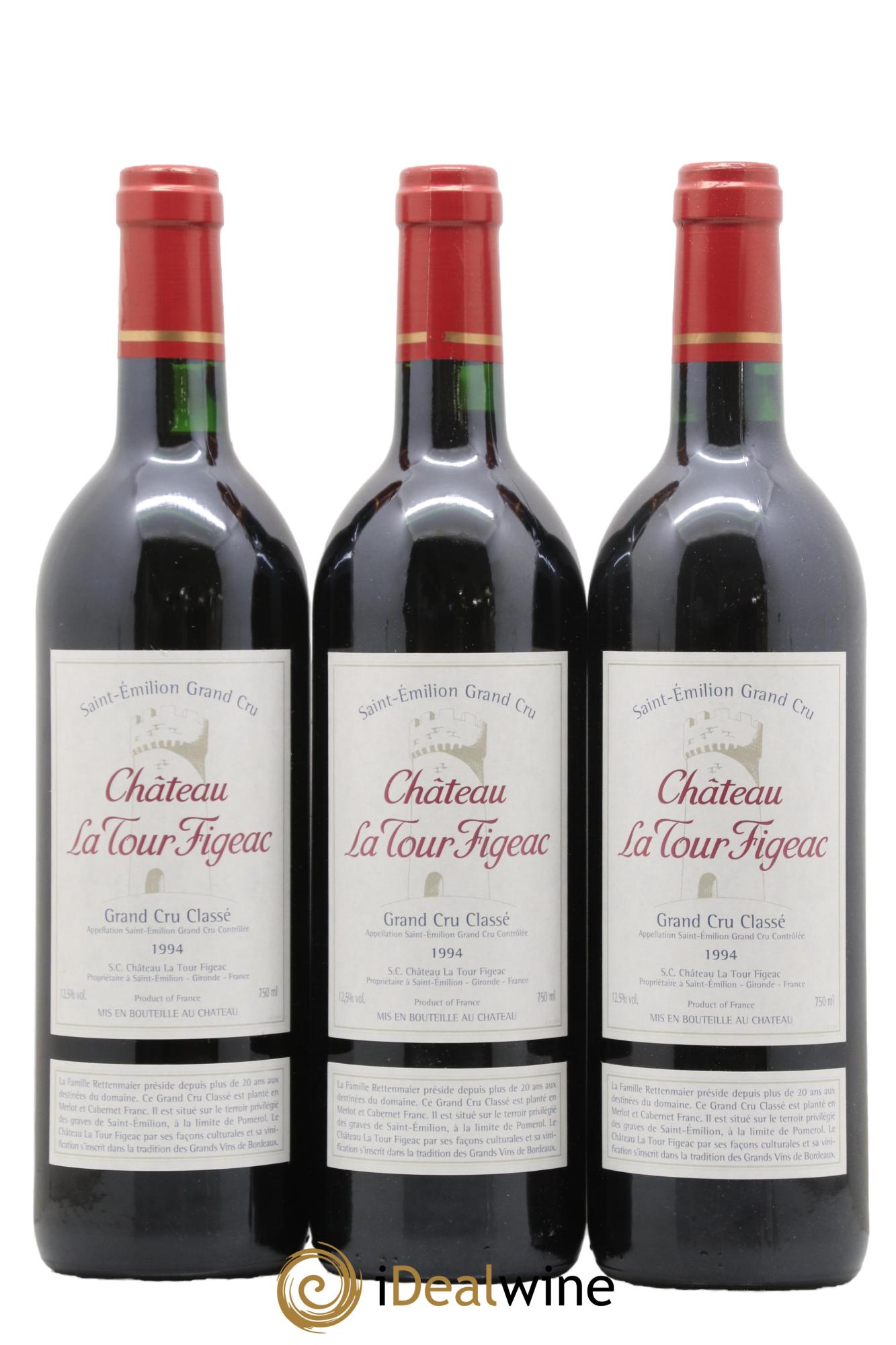 Château la Tour Figeac Grand Cru Classé 1994 - Lot de 6 bouteilles - 2