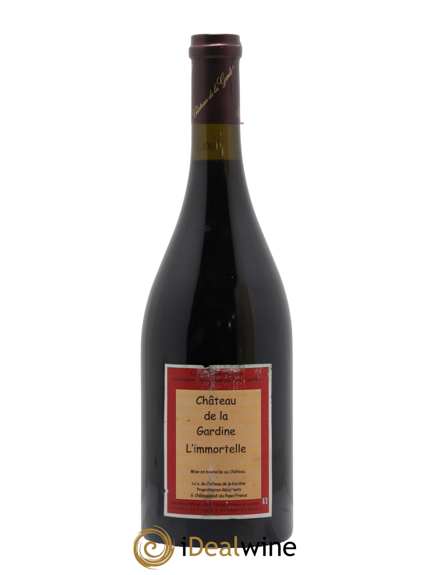 Châteauneuf-du-Pape Château de La Gardine L'Immortelle Famille Brunel 2007 - Lot de 1 bouteille - 2