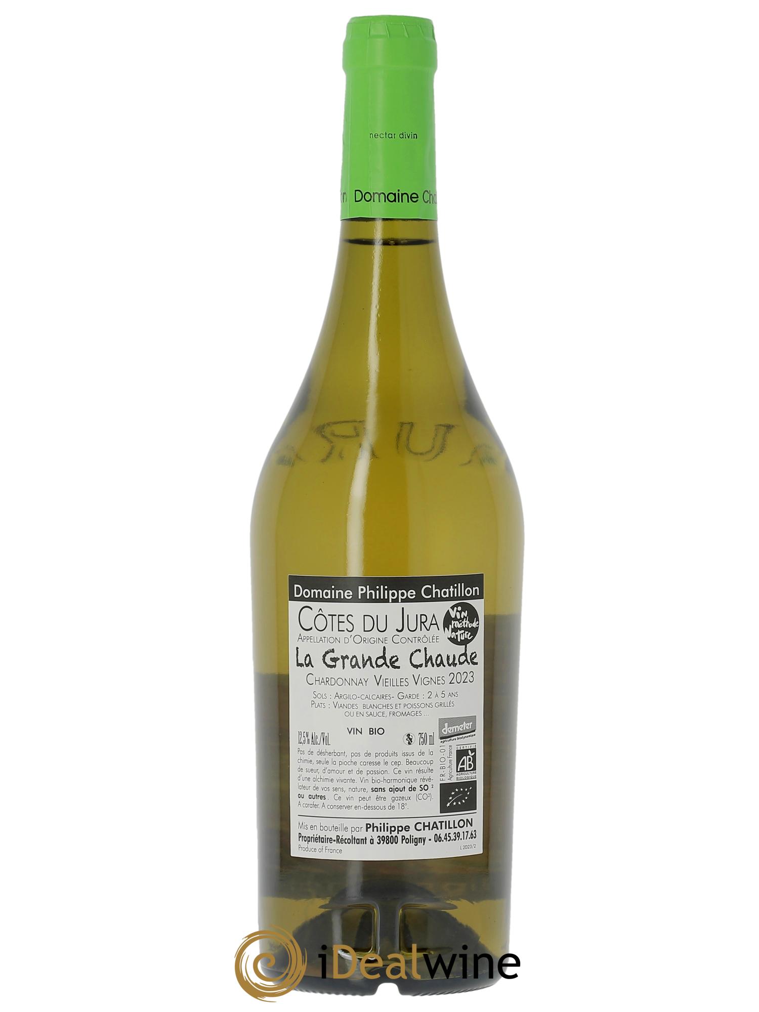 Côtes du Jura La Grande Chaude Philippe Chatillon  2023 - Lot of 1 bottle - 1