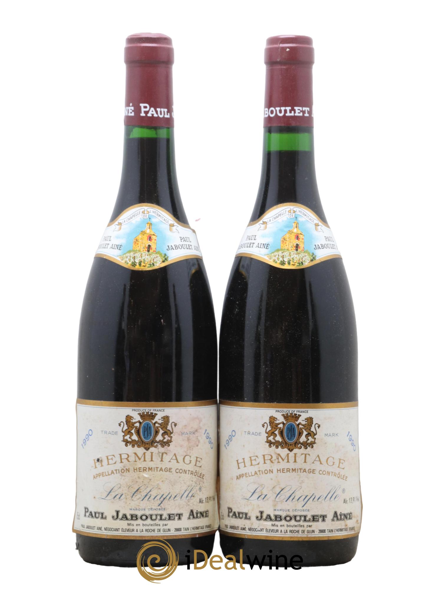 Hermitage La Chapelle Paul Jaboulet Ainé 1990 - Lot de 2 bouteilles - 0