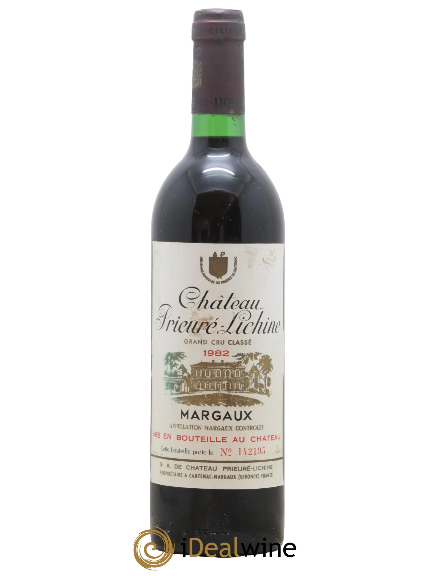 Château Prieuré Lichine 4ème Grand Cru Classé 1982 - Lot de 1 bouteille - 0