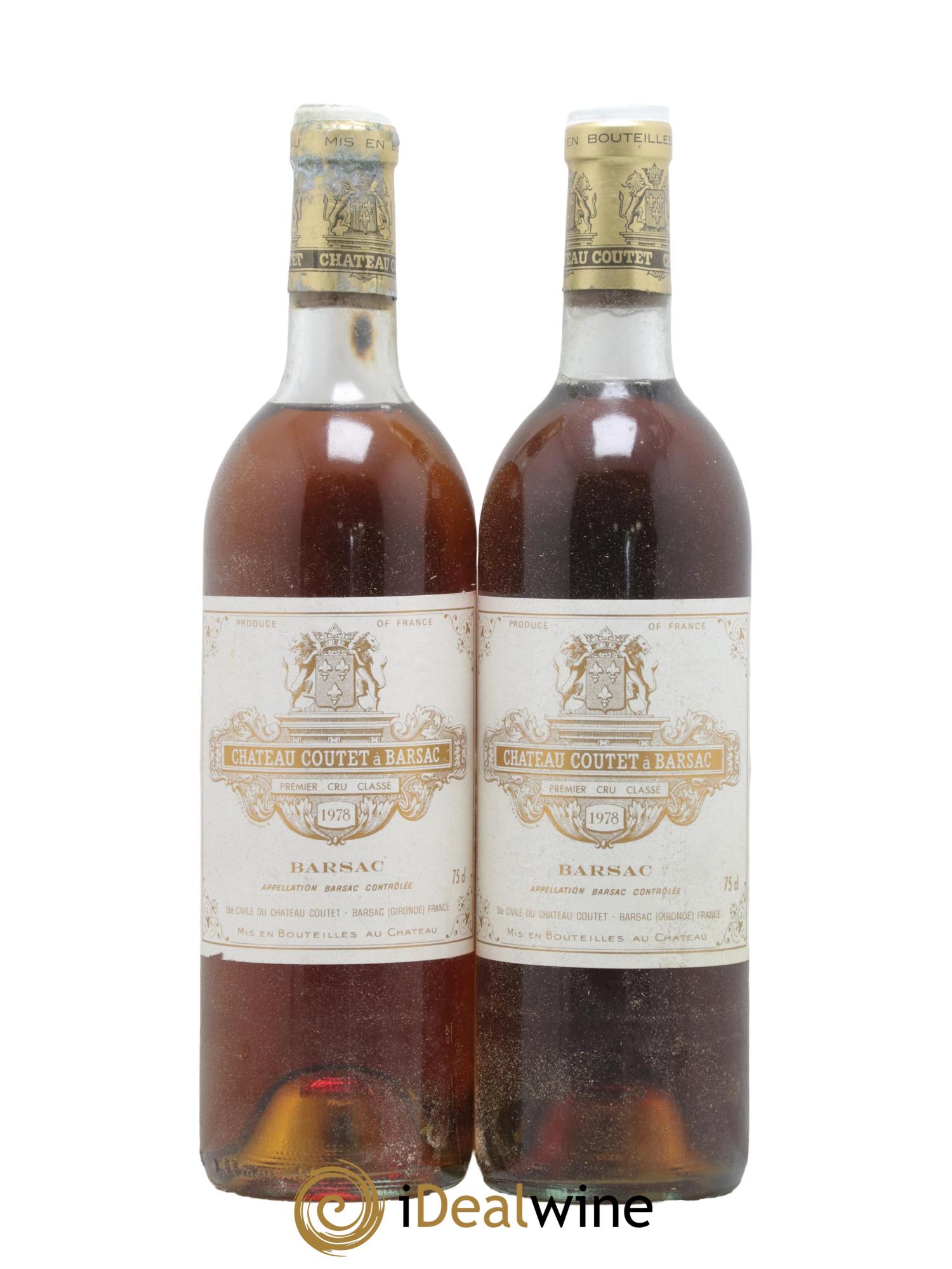 Château Coutet 1er Grand Cru Classé 1978 - Lotto di 2 bottiglie - 0
