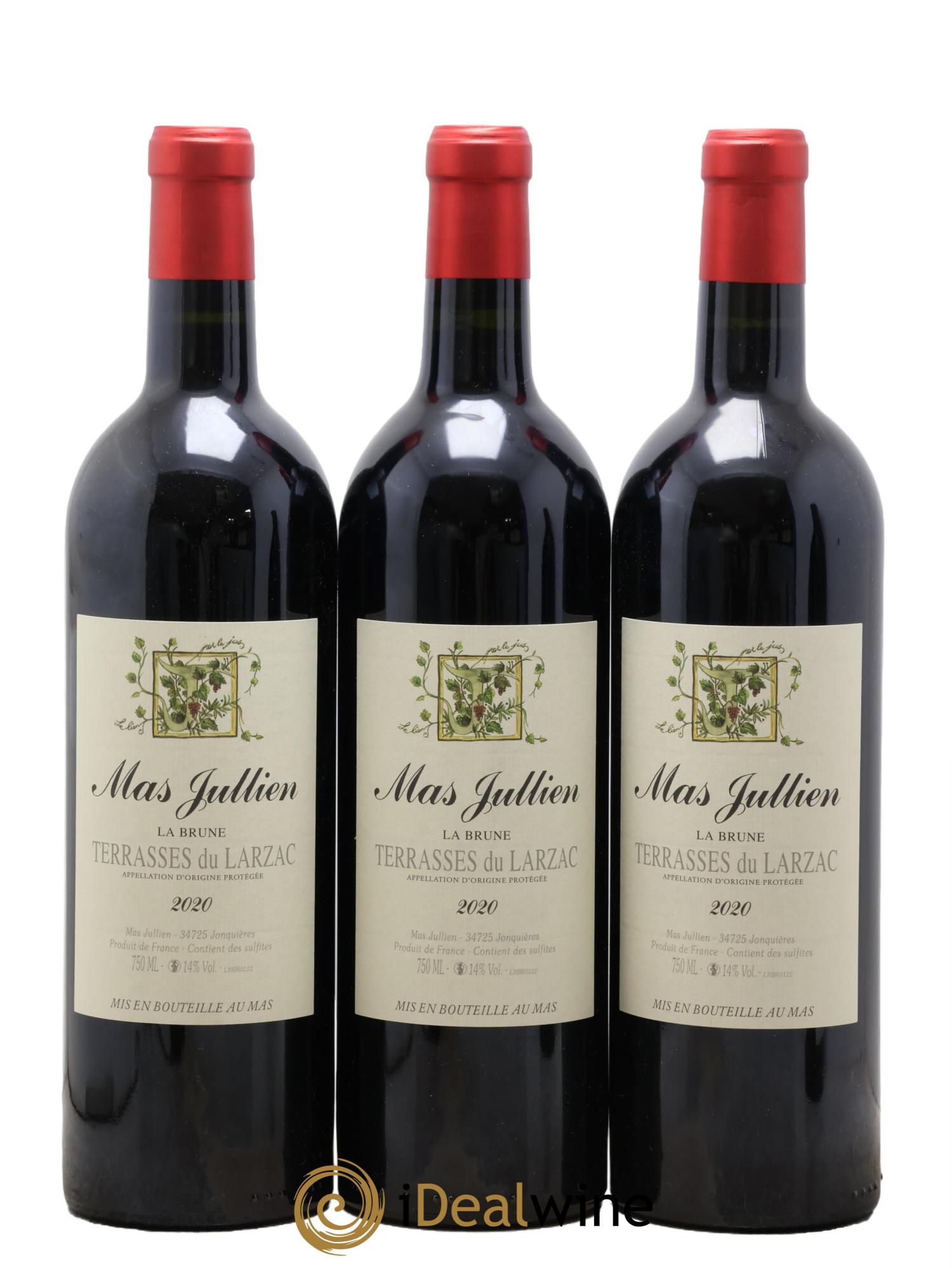 Terrasses du Larzac Mas Jullien La Brune Olivier Jullien 2020 - Lot of 3 bottles - 0
