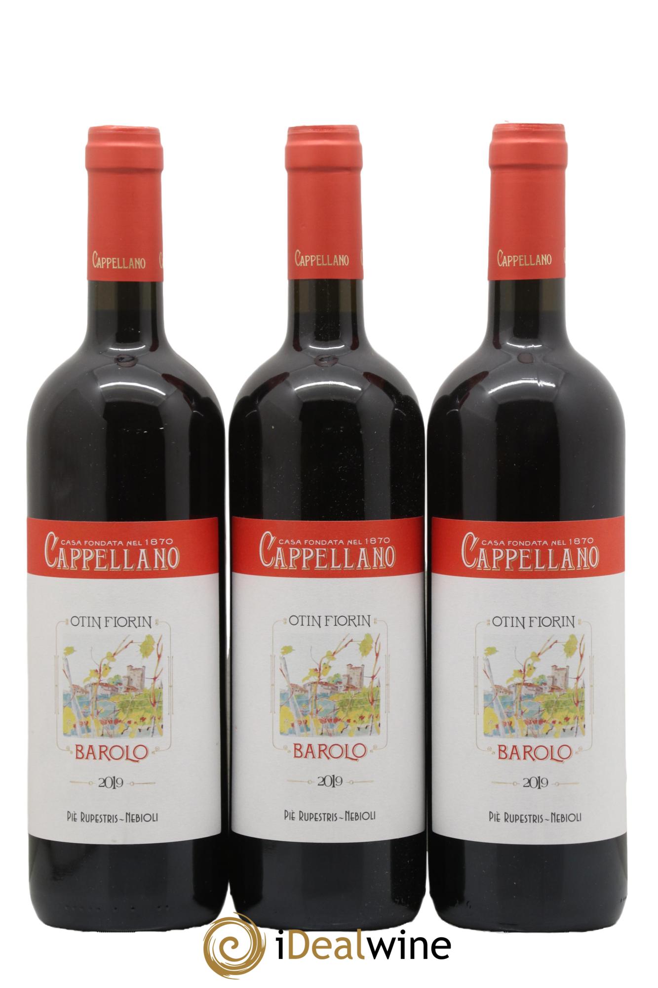 Barolo DOCG Pie Rupestris Cappellano 2019 - Lot of 3 bottles - 0