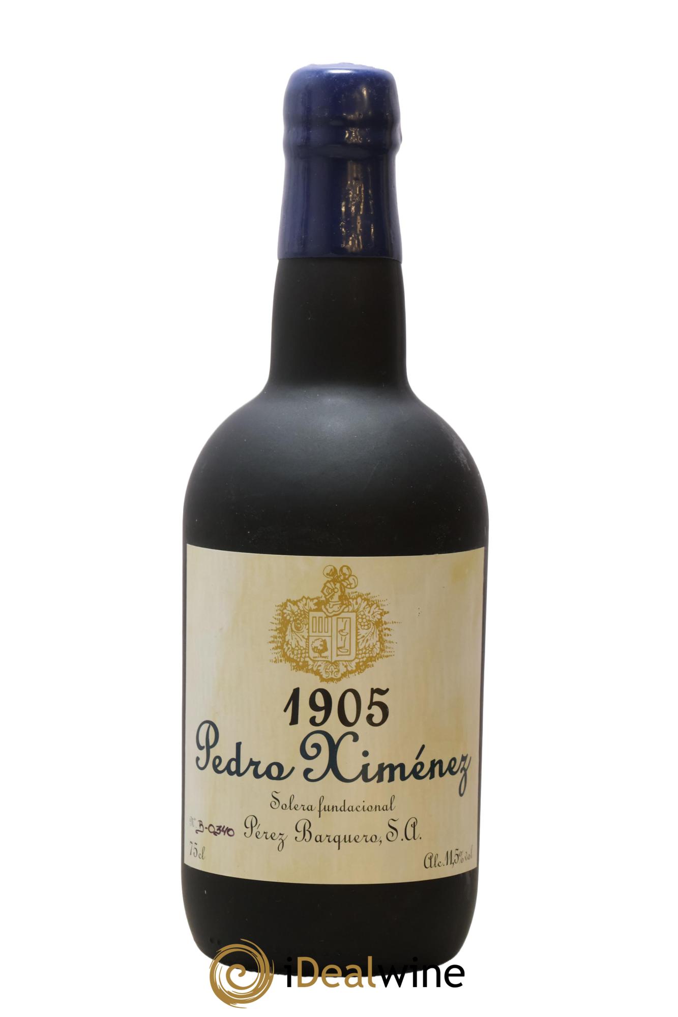 Montilla Moriles Pedro Ximénez Solera Fundacional Pérez Barquero - Lot de 1 bouteille - 1