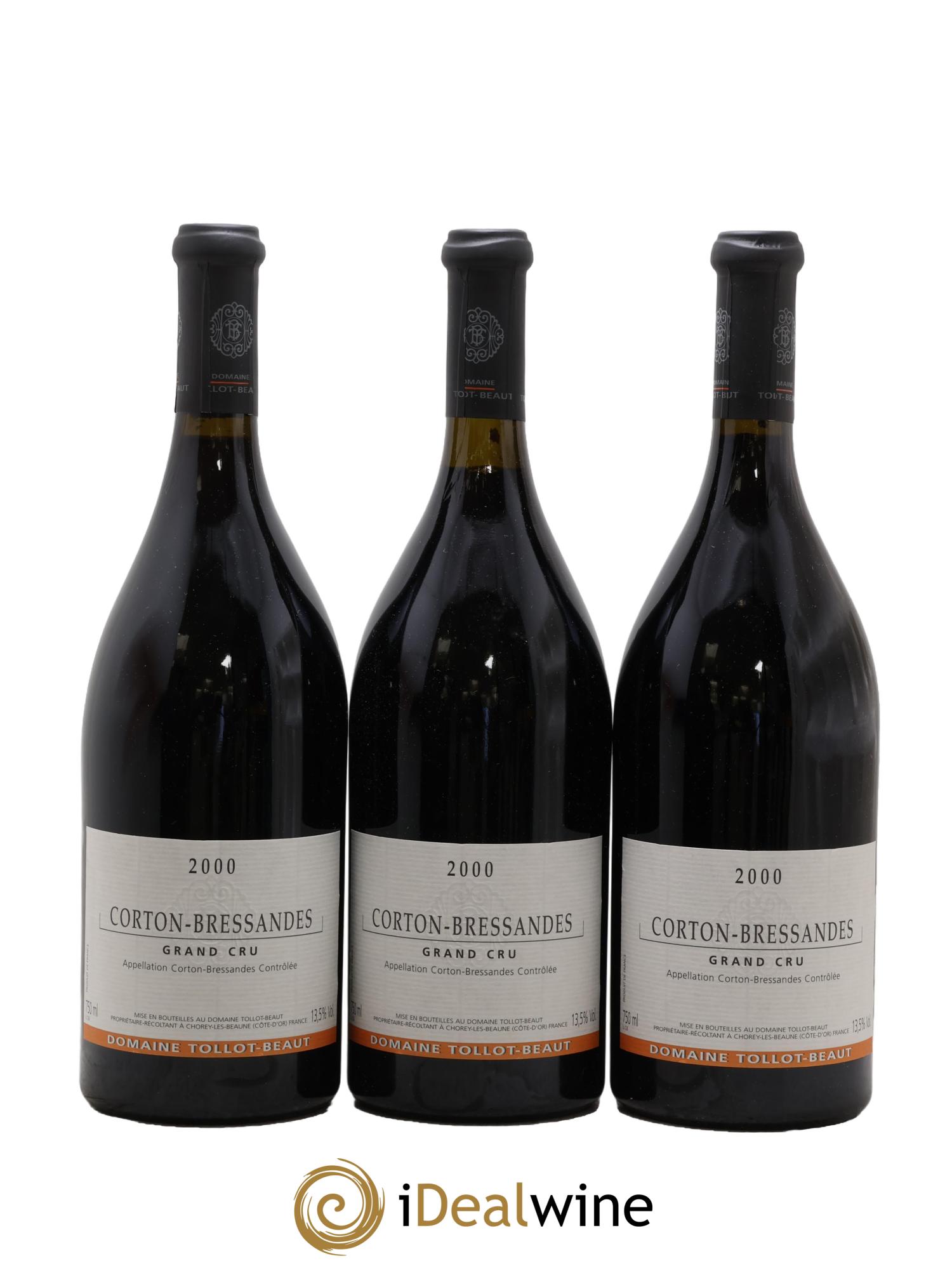 Corton-Bressandes Grand Cru Tollot Beaut (Domaine) 2000 - Posten von 3 Flaschen - 0
