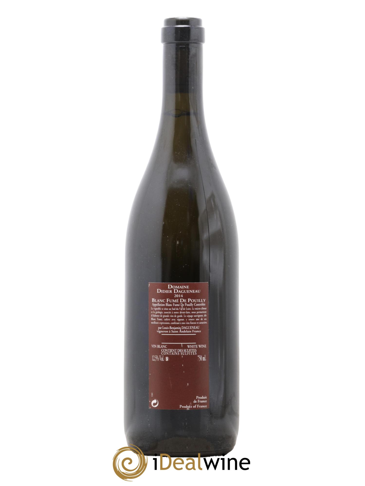 Vin de France (anciennement Pouilly-Fumé) Pur Sang Dagueneau (Domaine Didier - Louis-Benjamin) 2014 - Lot de 1 bouteille - 1