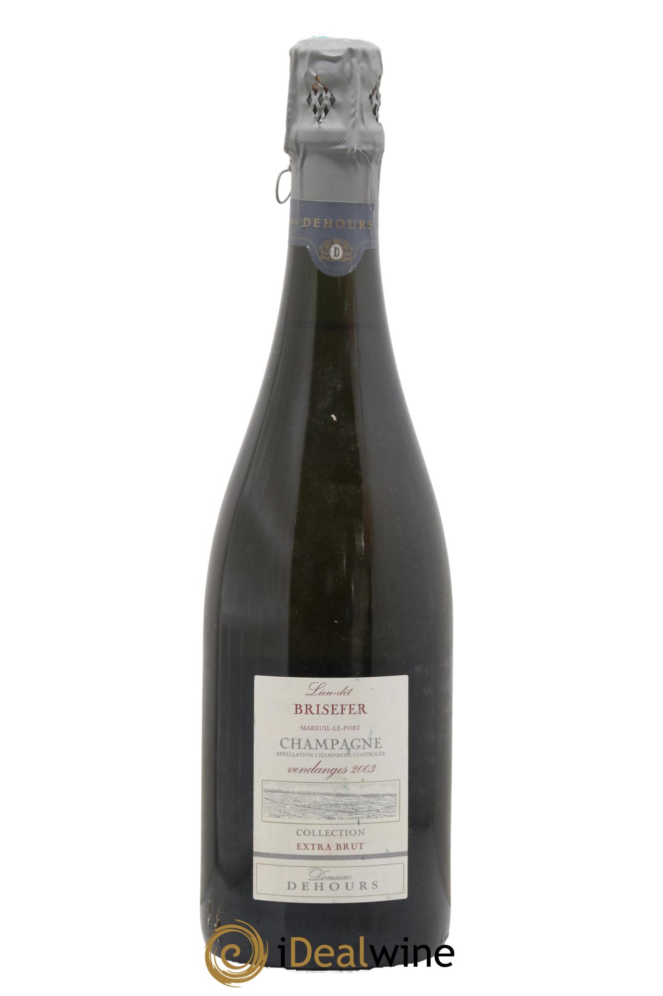 Champagne Extra-Brut Brise Fer Dehours 2003 - Lot de 1 bouteille - 0