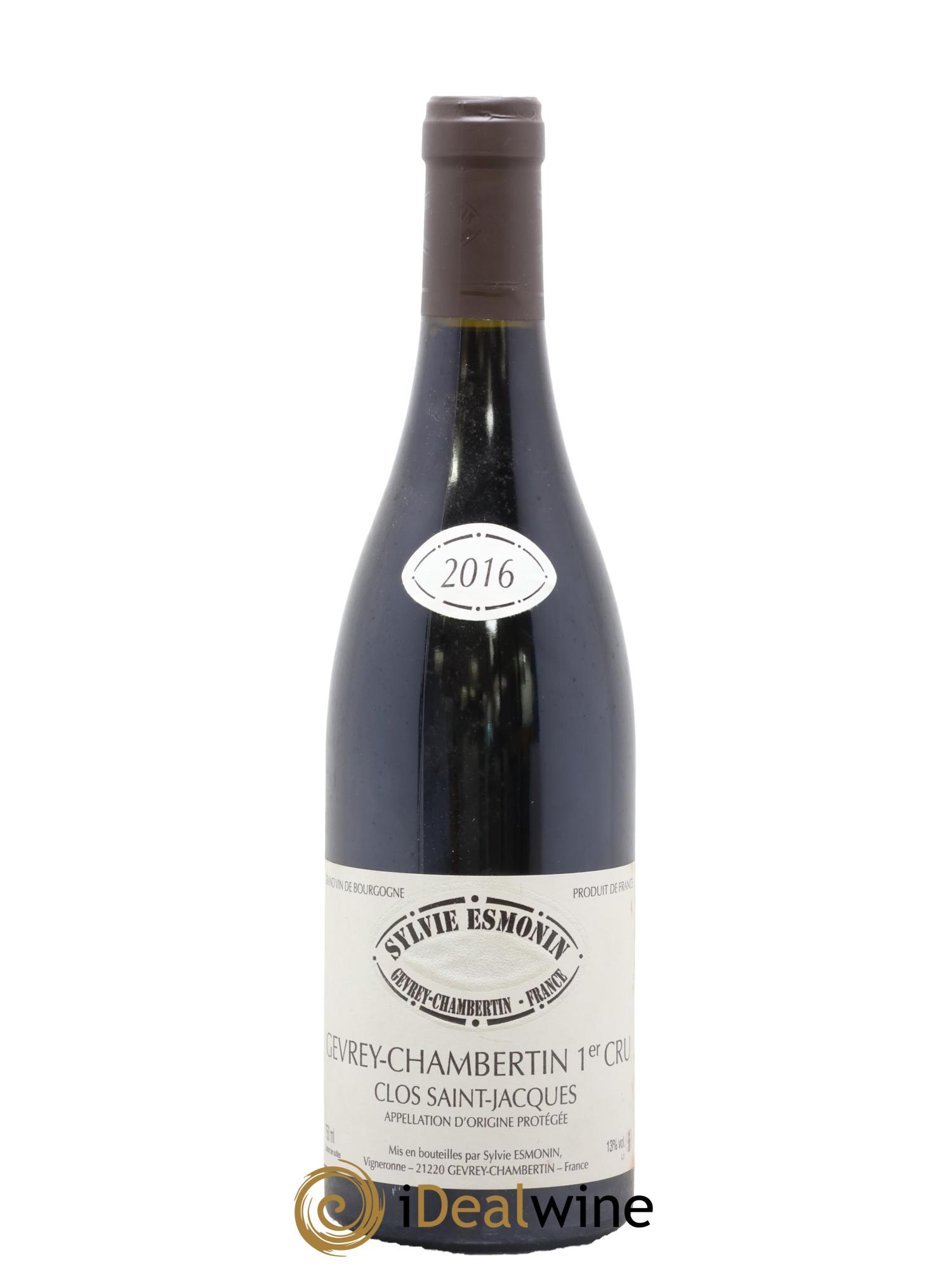 Gevrey-Chambertin 1er Cru Clos Saint Jacques Sylvie Esmonin 2016 - Lot of 1 bottle - 0