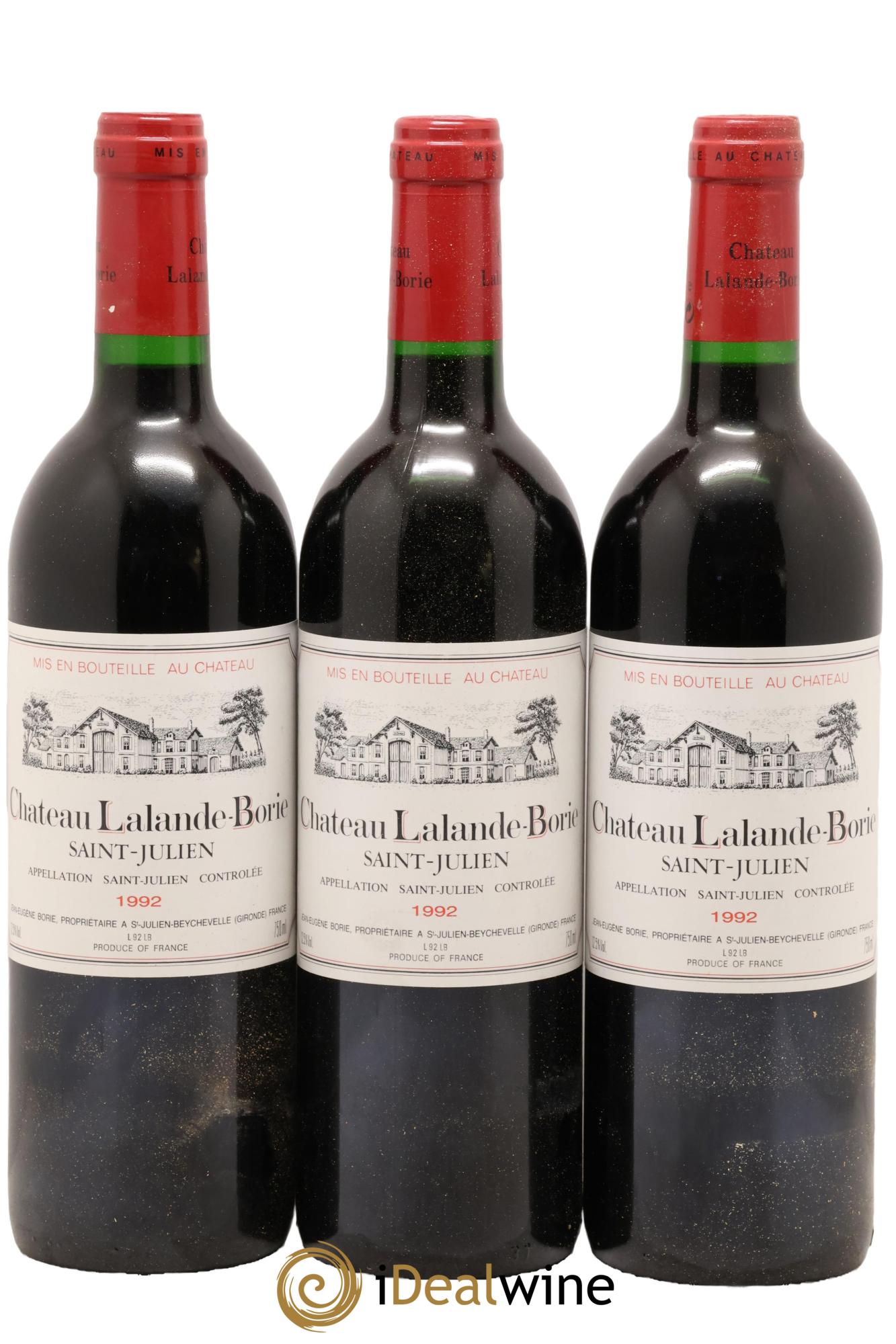 Château Lalande Borie 1992 - Lotto di 3 bottiglie - 0