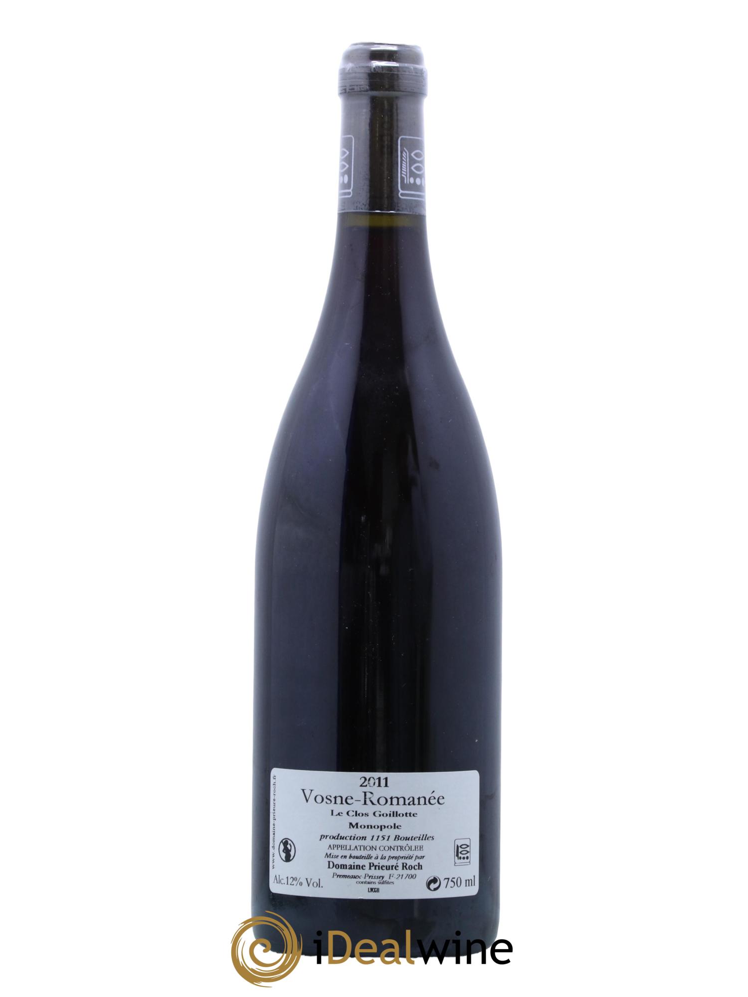 Vosne-Romanée Le Clos Goillotte Prieuré Roch 2011 - Lot de 1 bouteille - 1