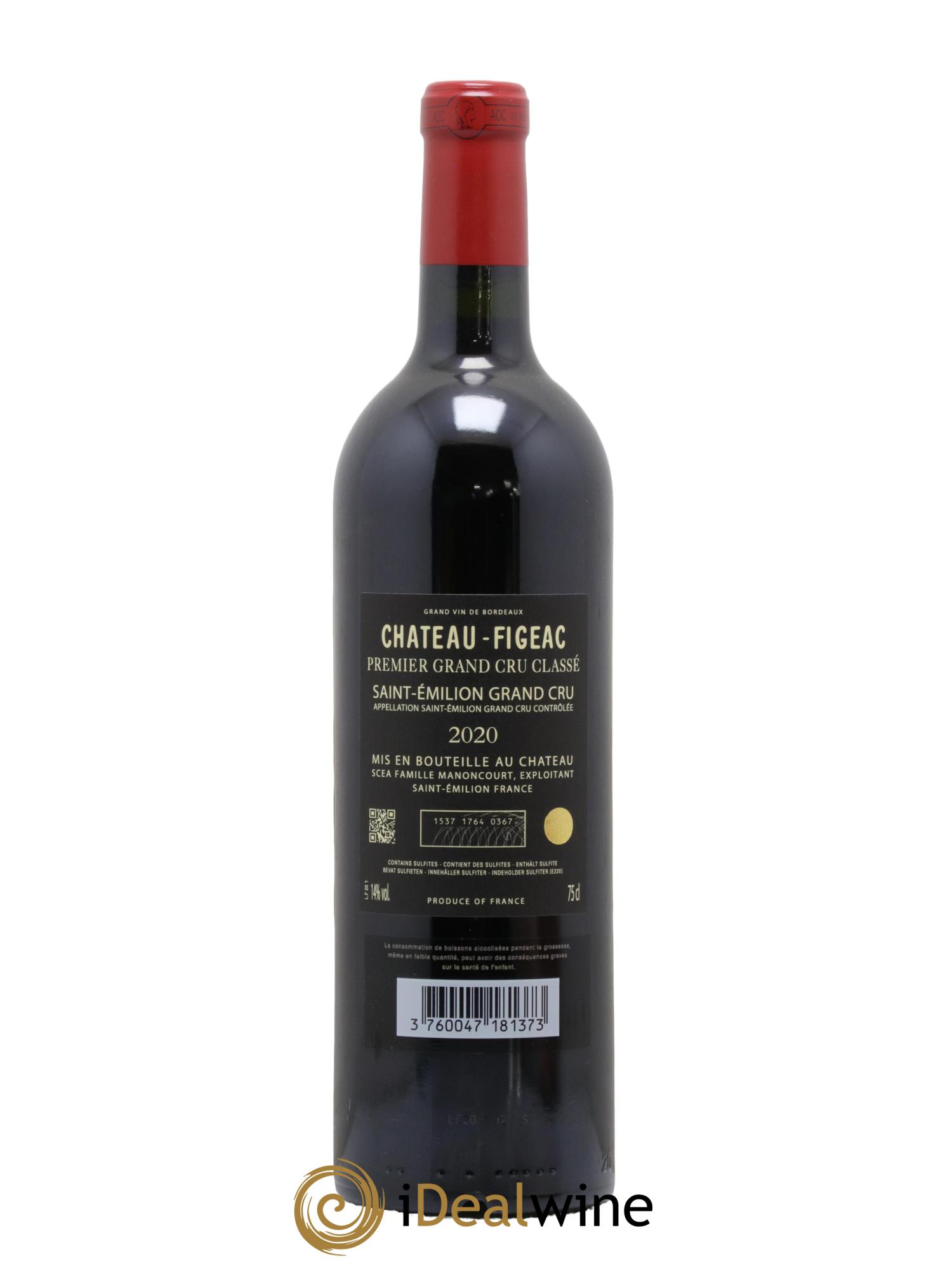 Château Figeac 1er Grand Cru Classé A 2020 - Lot de 1 bouteille - 2