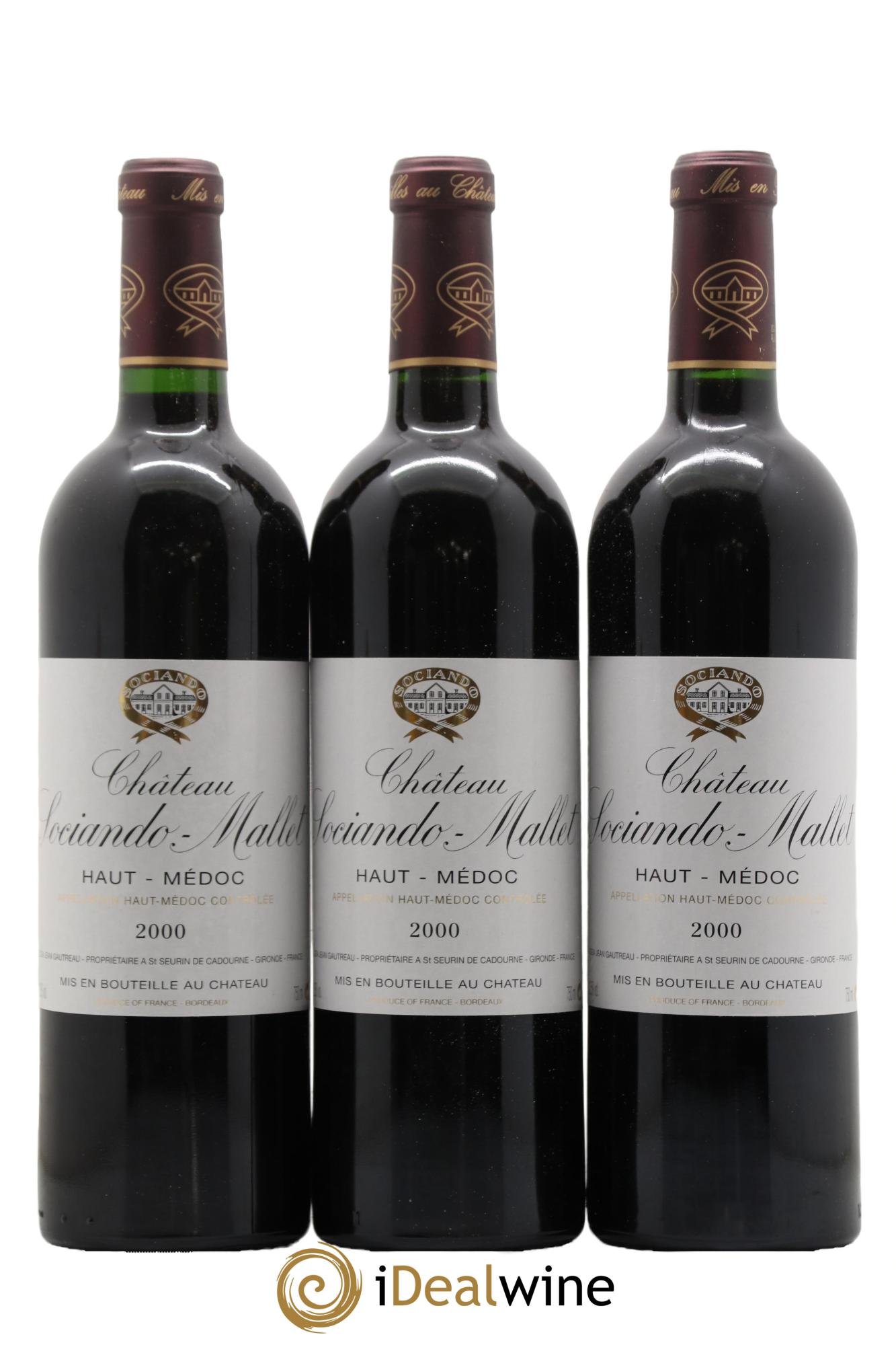 Château Sociando Mallet 2000 - Lotto di 12 bottiglie - 4
