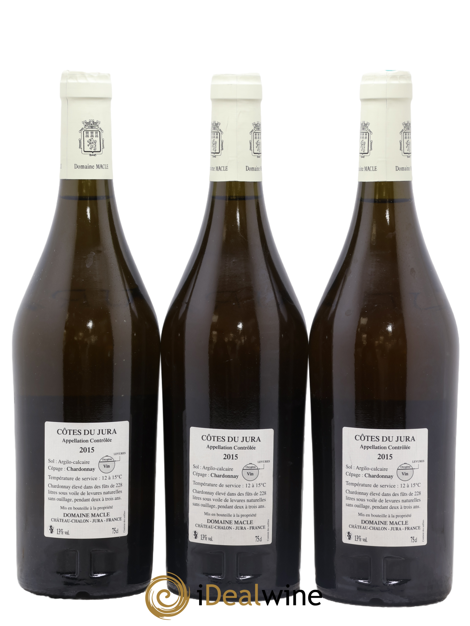 Côtes du Jura Chardonnay sous voile Jean Macle 2015 - Lot de 3 bouteilles - 1