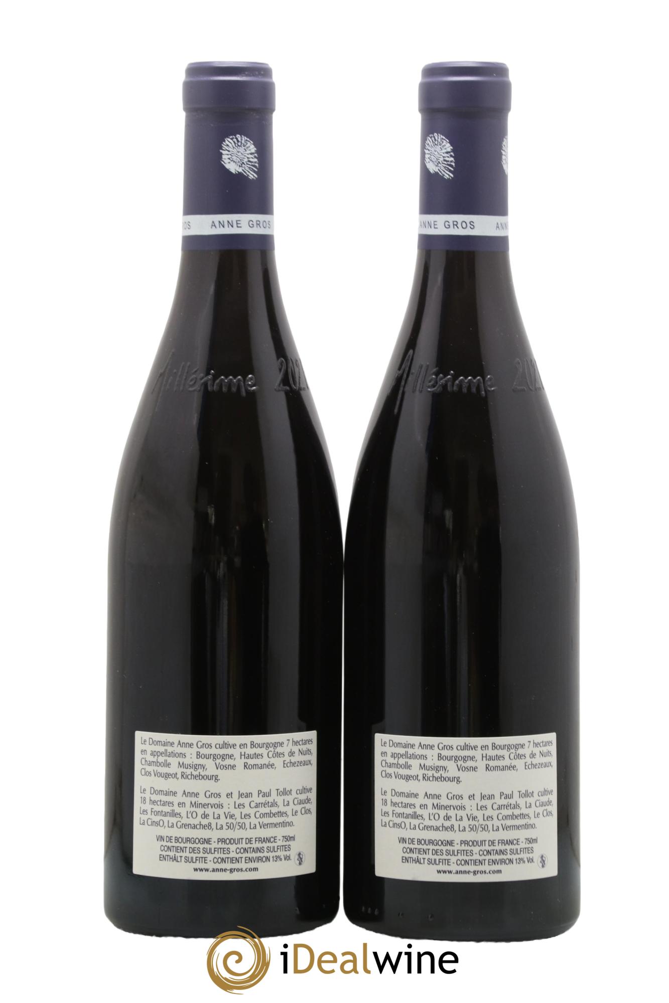 Clos de Vougeot Grand Cru Le Grand Maupertui Anne Gros 2021 - Lotto di 2 bottiglie - 1