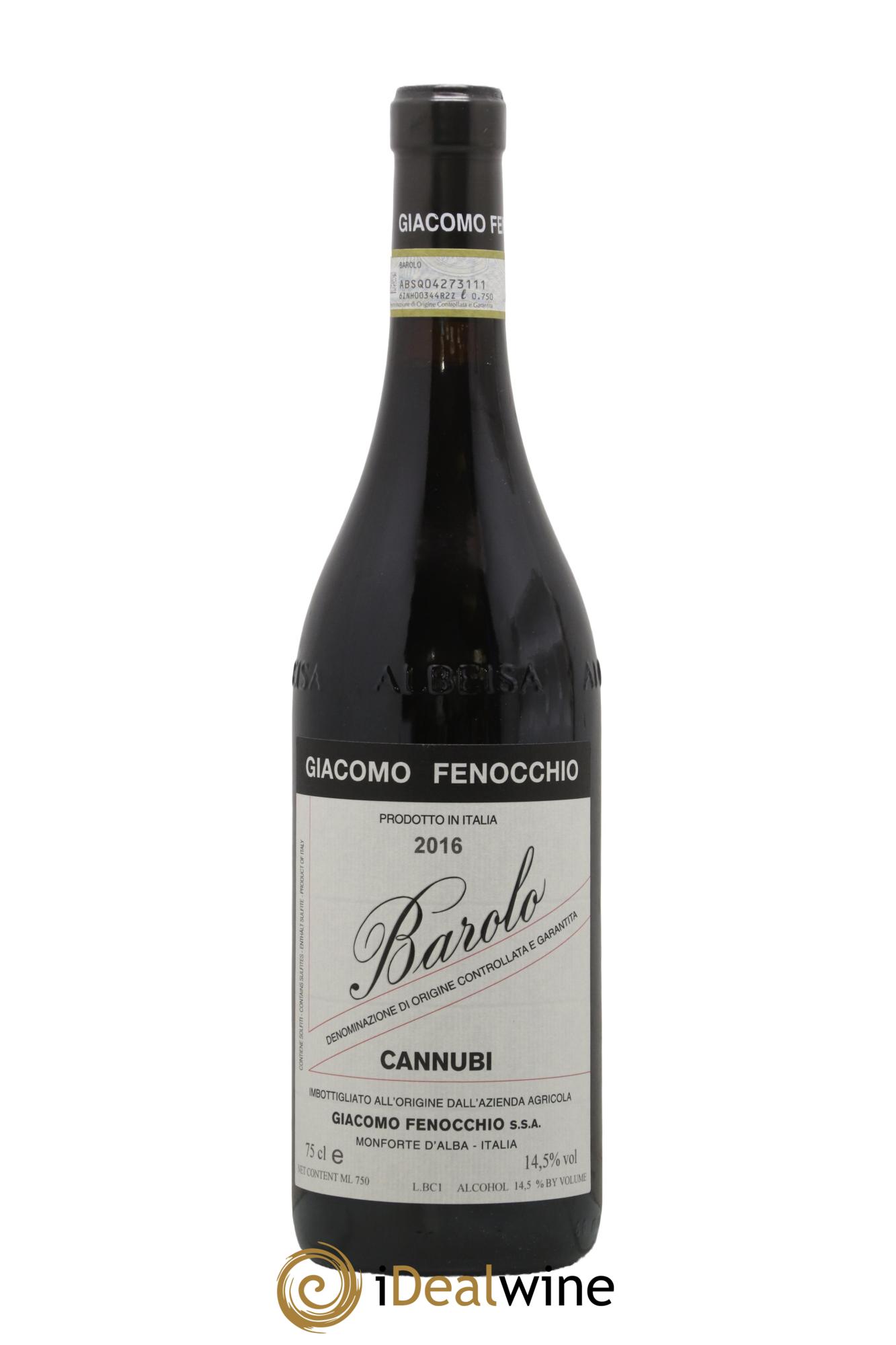 Barolo DOCG Cannubi Giacomo Fenocchio 2016 - Lot de 1 bouteille - 0