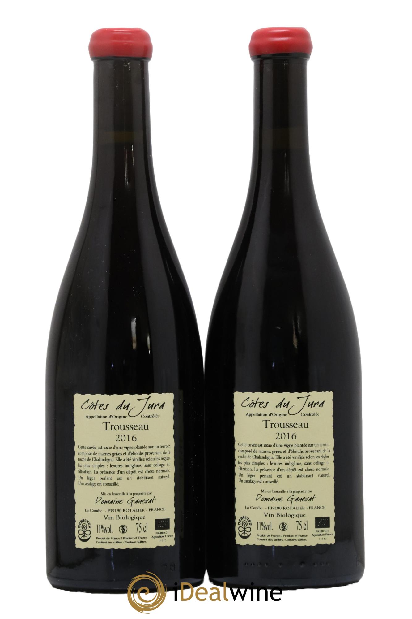 Côtes du Jura Plein Sud Jean-François Ganevat (Domaine) 2016 - Lot de 2 bouteilles - 1