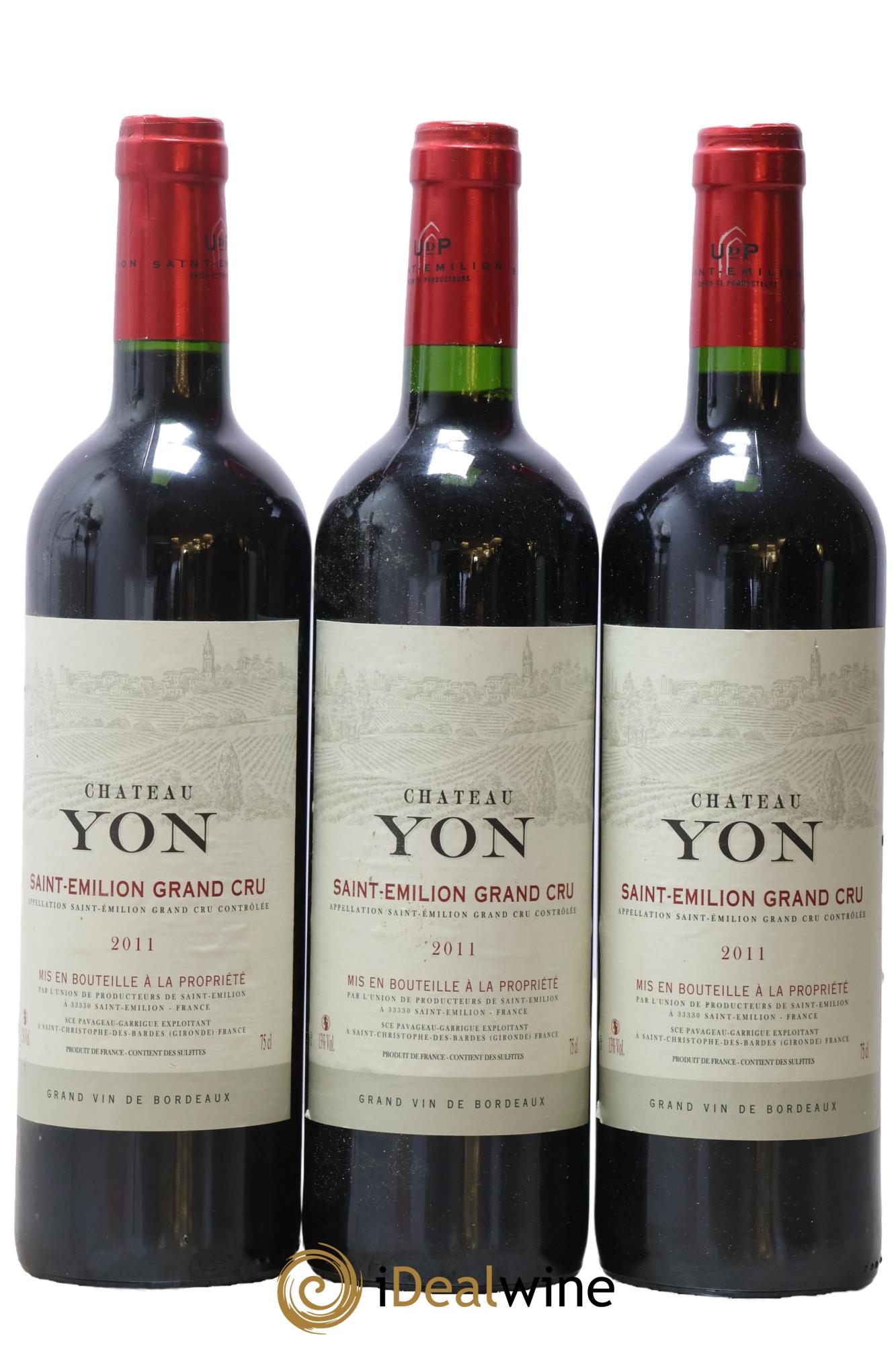 Château Yon Figeac Grand Cru Classé 2011 - Posten von 3 Flaschen - 0