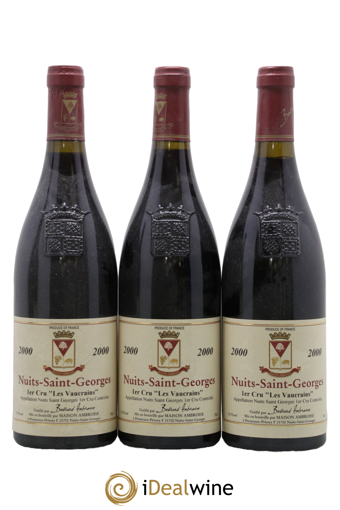Nuits-Saint-Georges 1er Cru Les Vaucrains Bertrand Ambroise 2000 - Lot de 3 bouteilles - 0